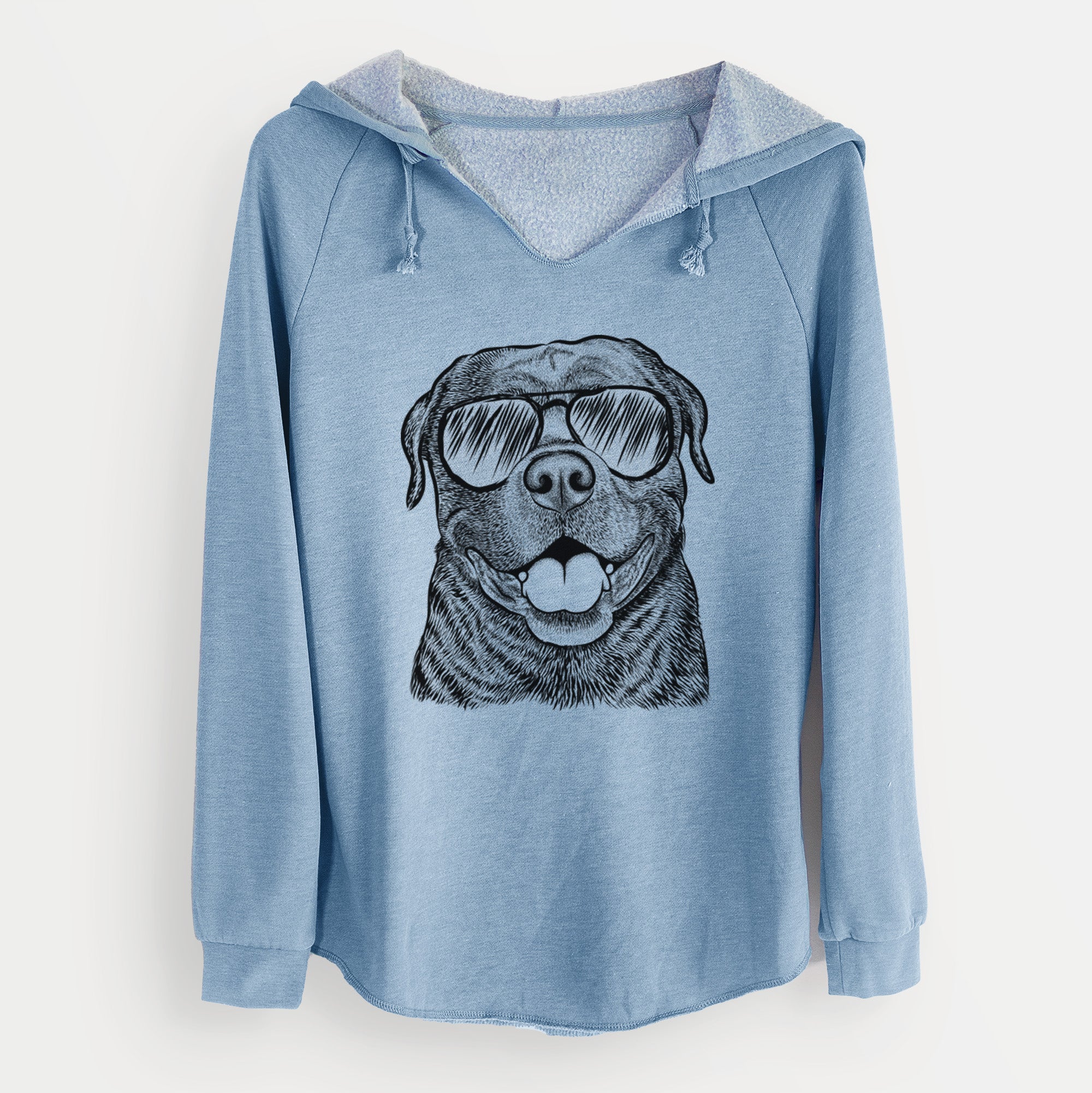 Aviator Kojak the Rottweiler - Cali Wave Hooded Sweatshirt