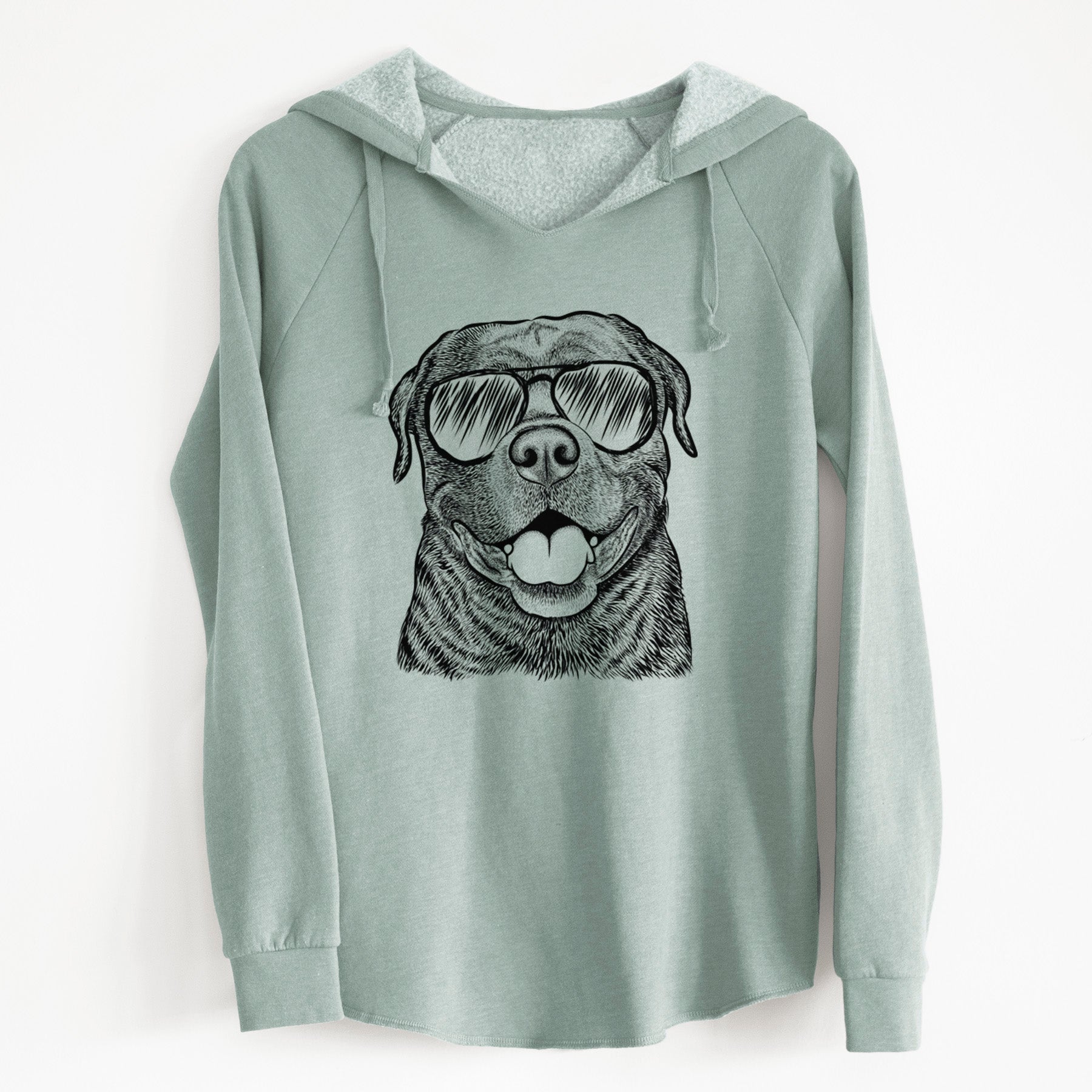 Aviator Kojak the Rottweiler - Cali Wave Hooded Sweatshirt