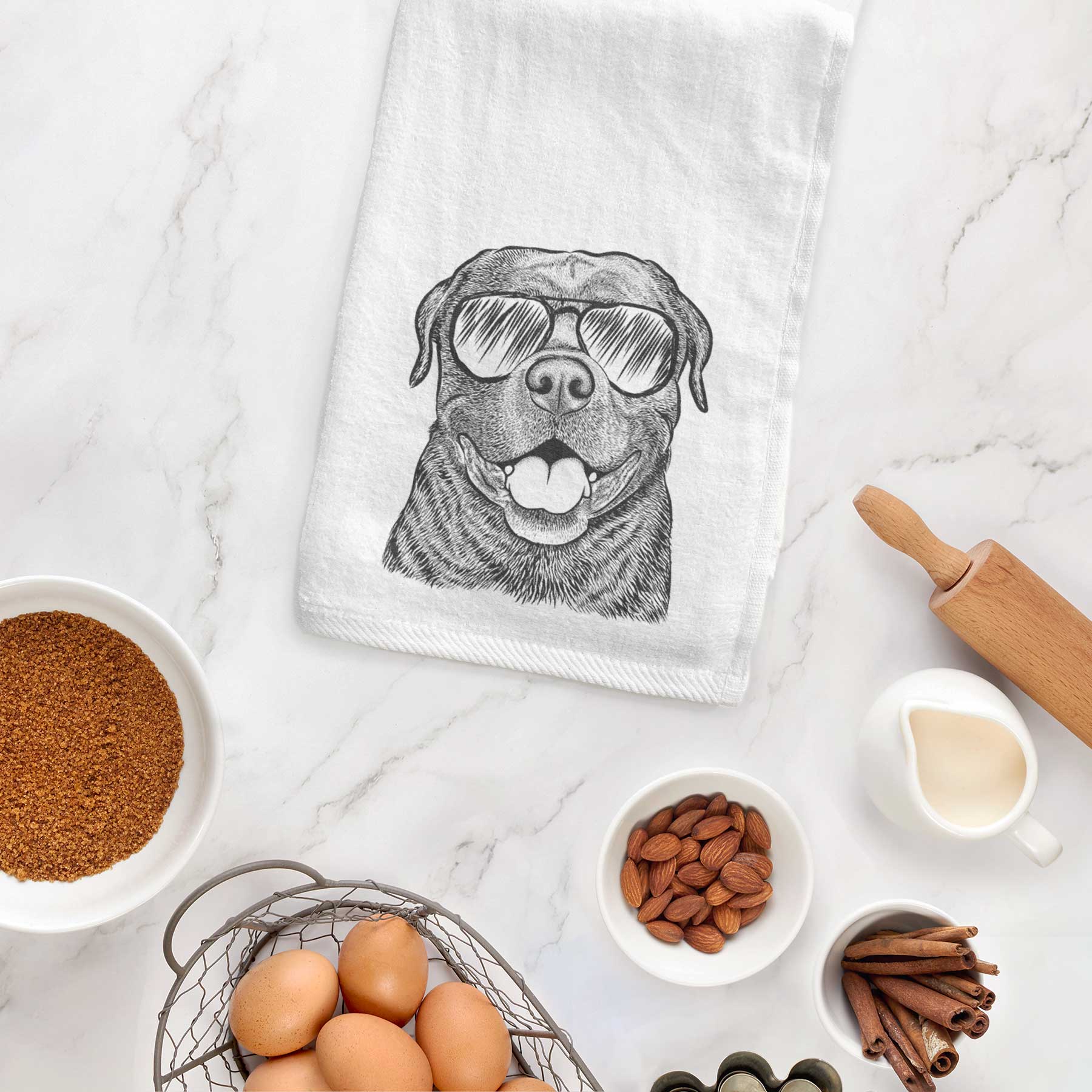 Kojak the Rottweiler Decorative Hand Towel