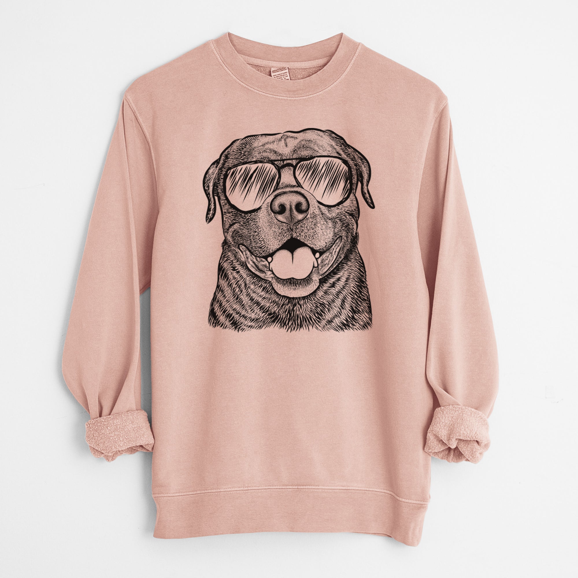 Aviator Kojak the Rottweiler - Unisex Pigment Dyed Crew Sweatshirt