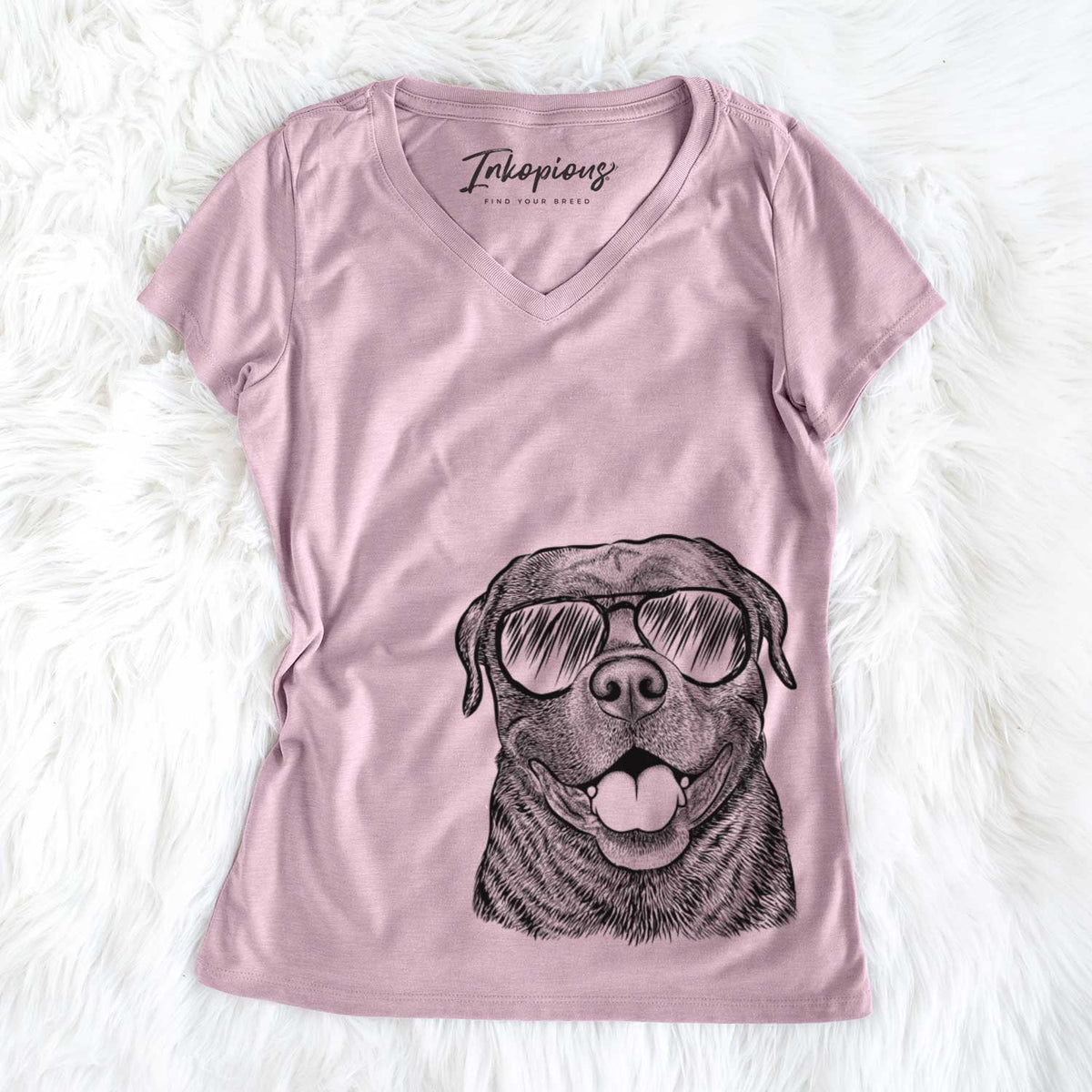 Kojak the Rottweiler - Women's V-neck Shirt
