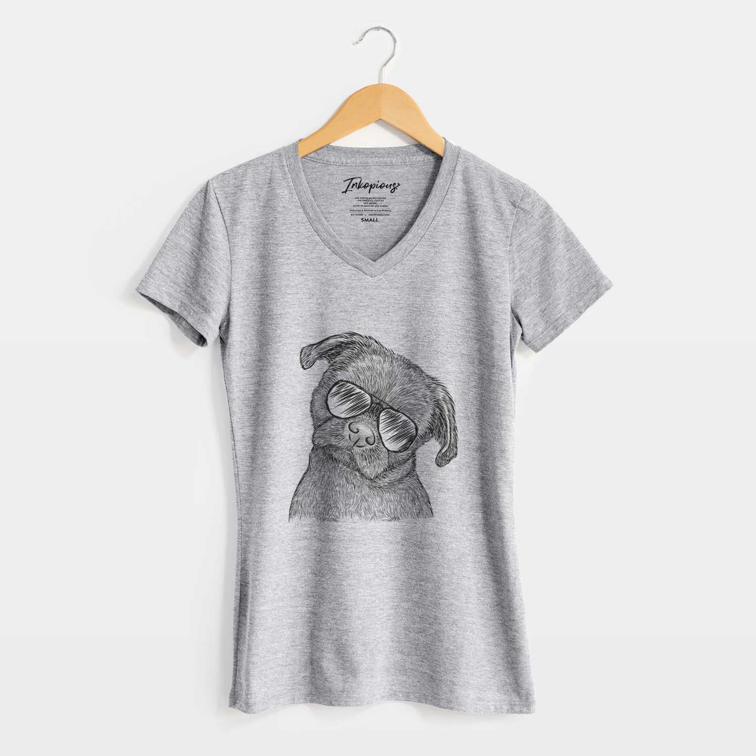 Aviator Koko the Shih Tzu - Women's V-neck Shirt