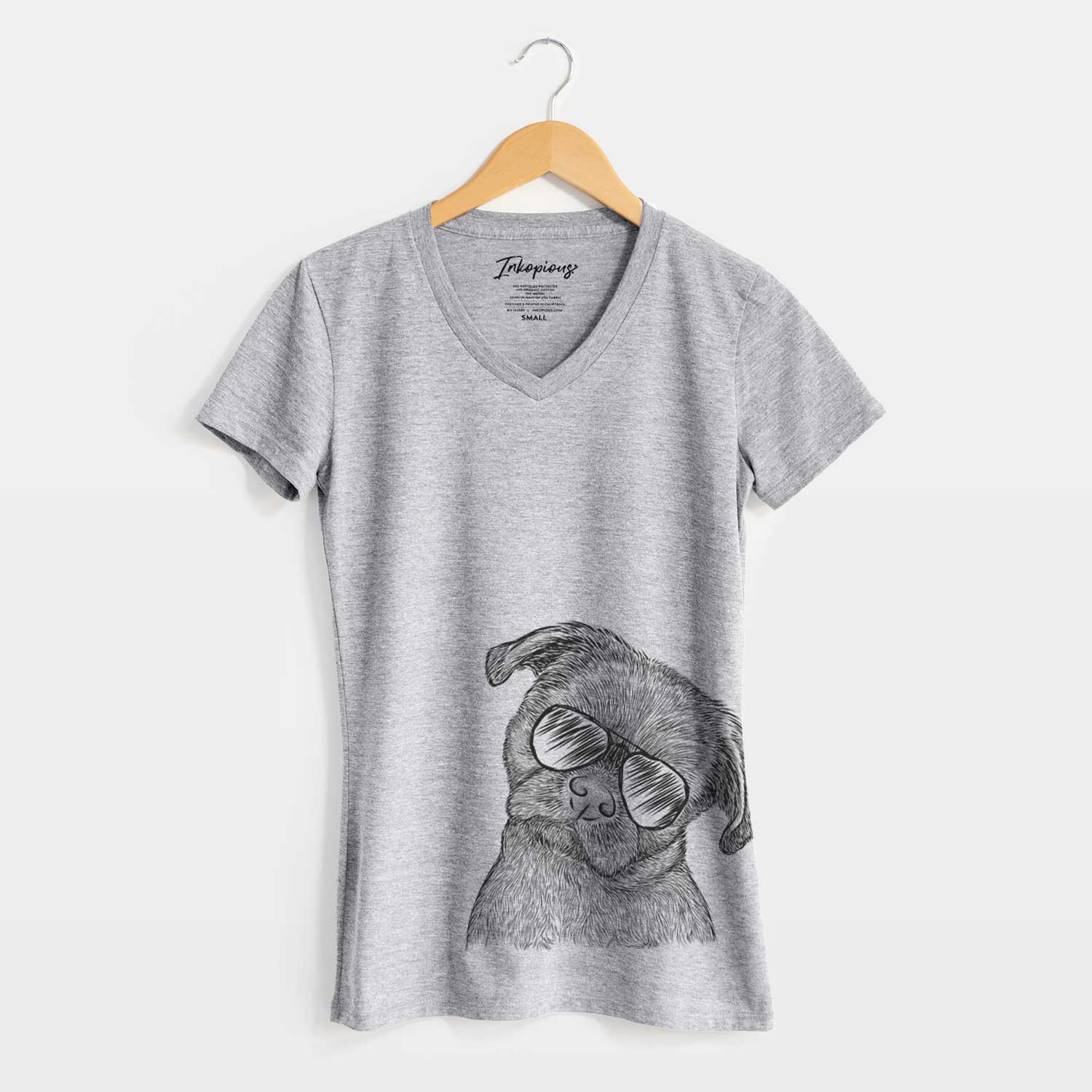 Aviator Koko the Shih Tzu - Women's V-neck Shirt