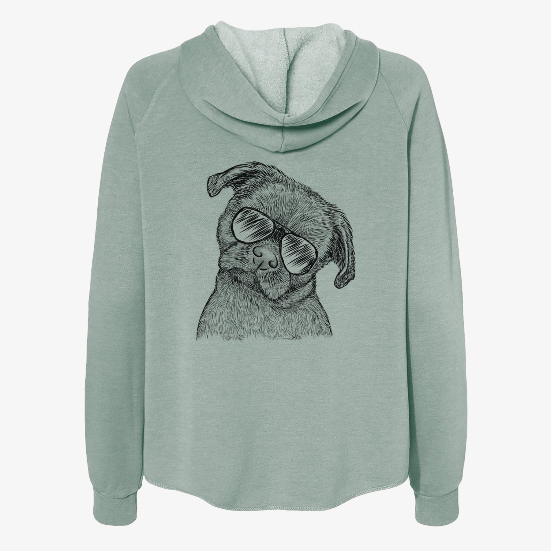 Koko the Shih Tzu - Women's Cali Wave Zip-Up Sweatshirt