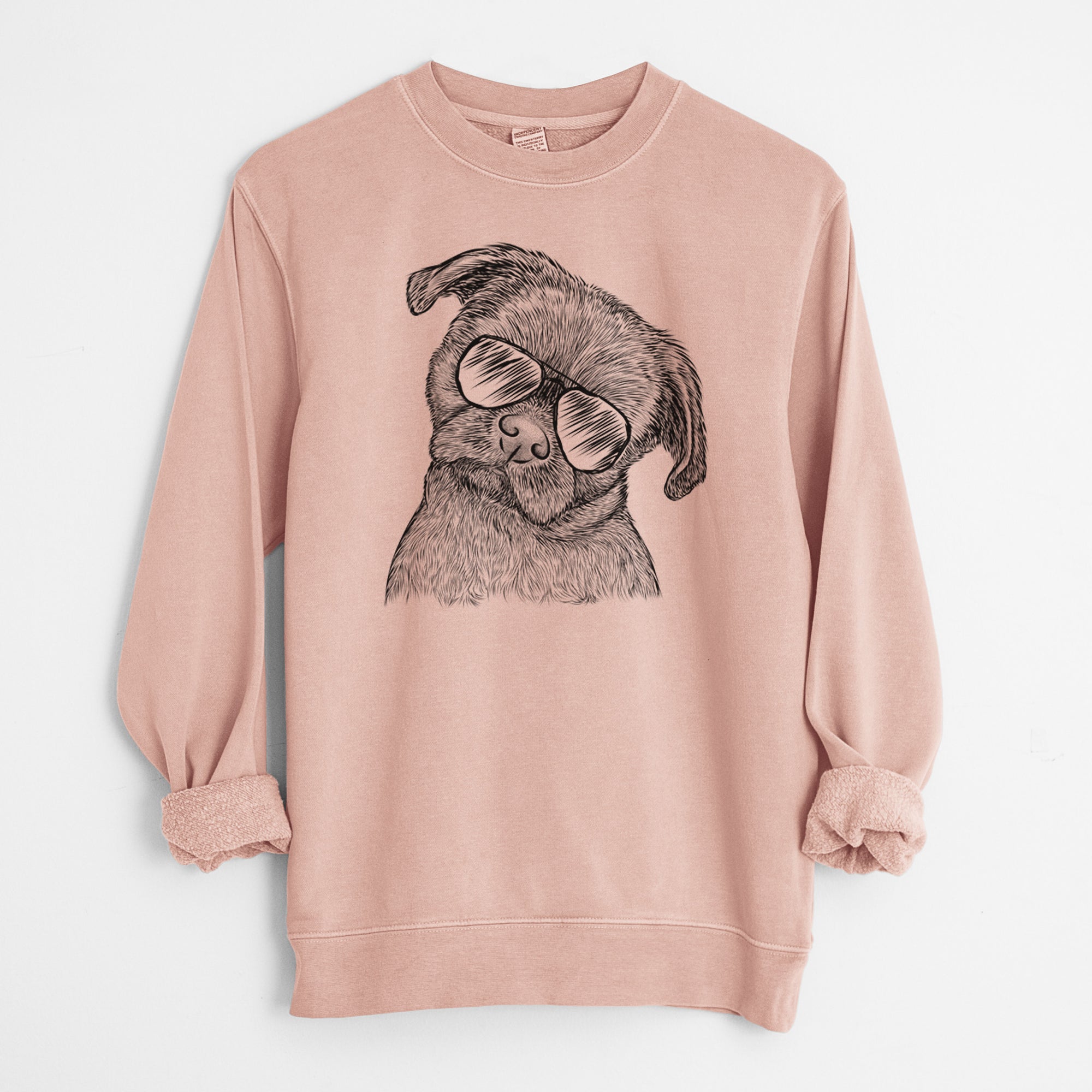 Aviator Koko the Shih Tzu - Unisex Pigment Dyed Crew Sweatshirt