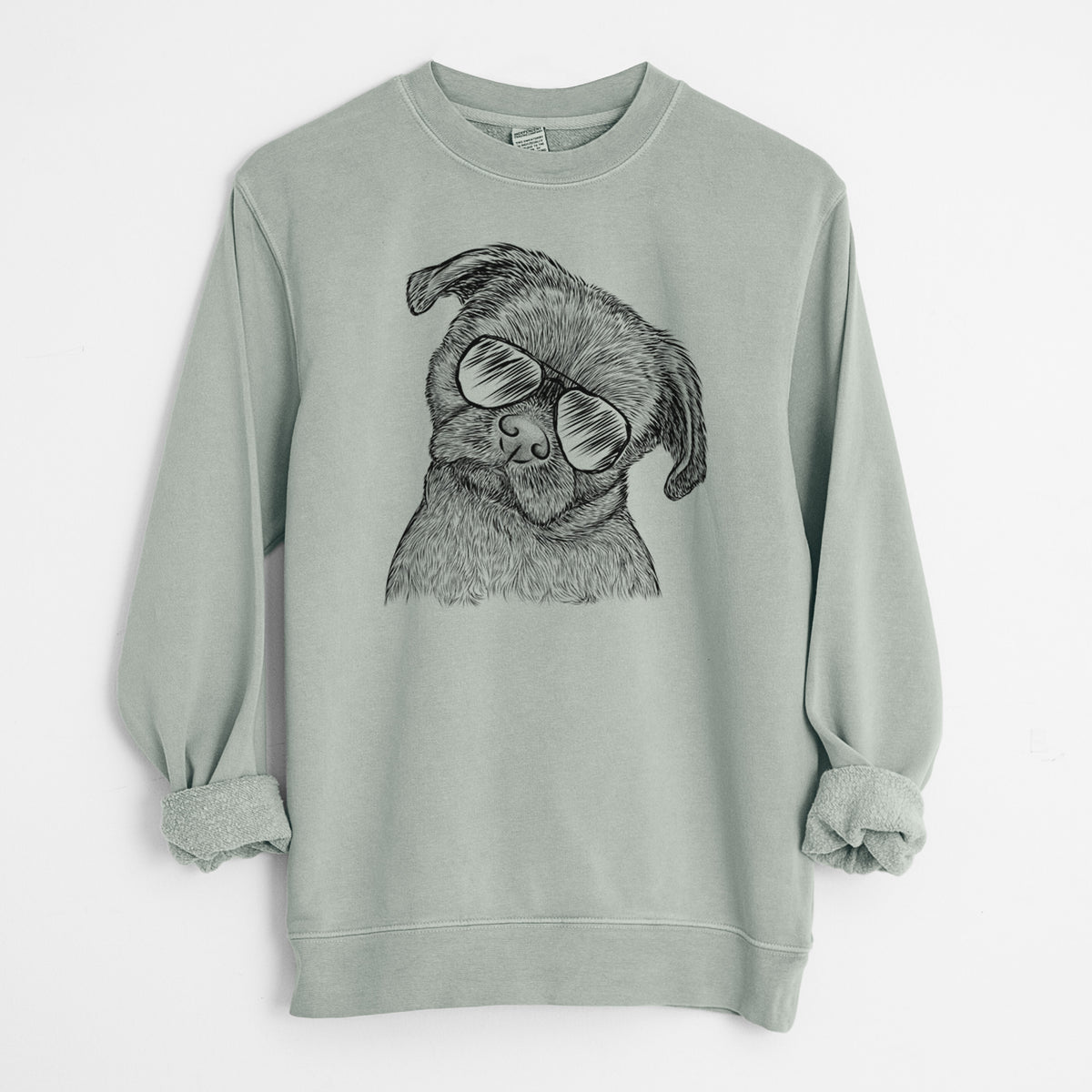 Aviator Koko the Shih Tzu - Unisex Pigment Dyed Crew Sweatshirt