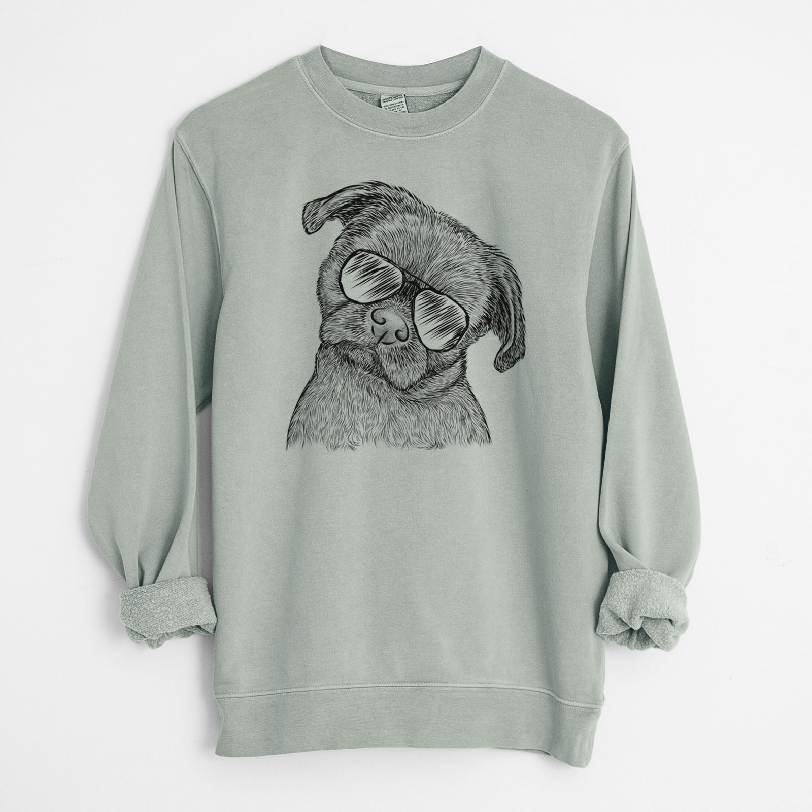 Aviator Koko the Shih Tzu - Unisex Pigment Dyed Crew Sweatshirt