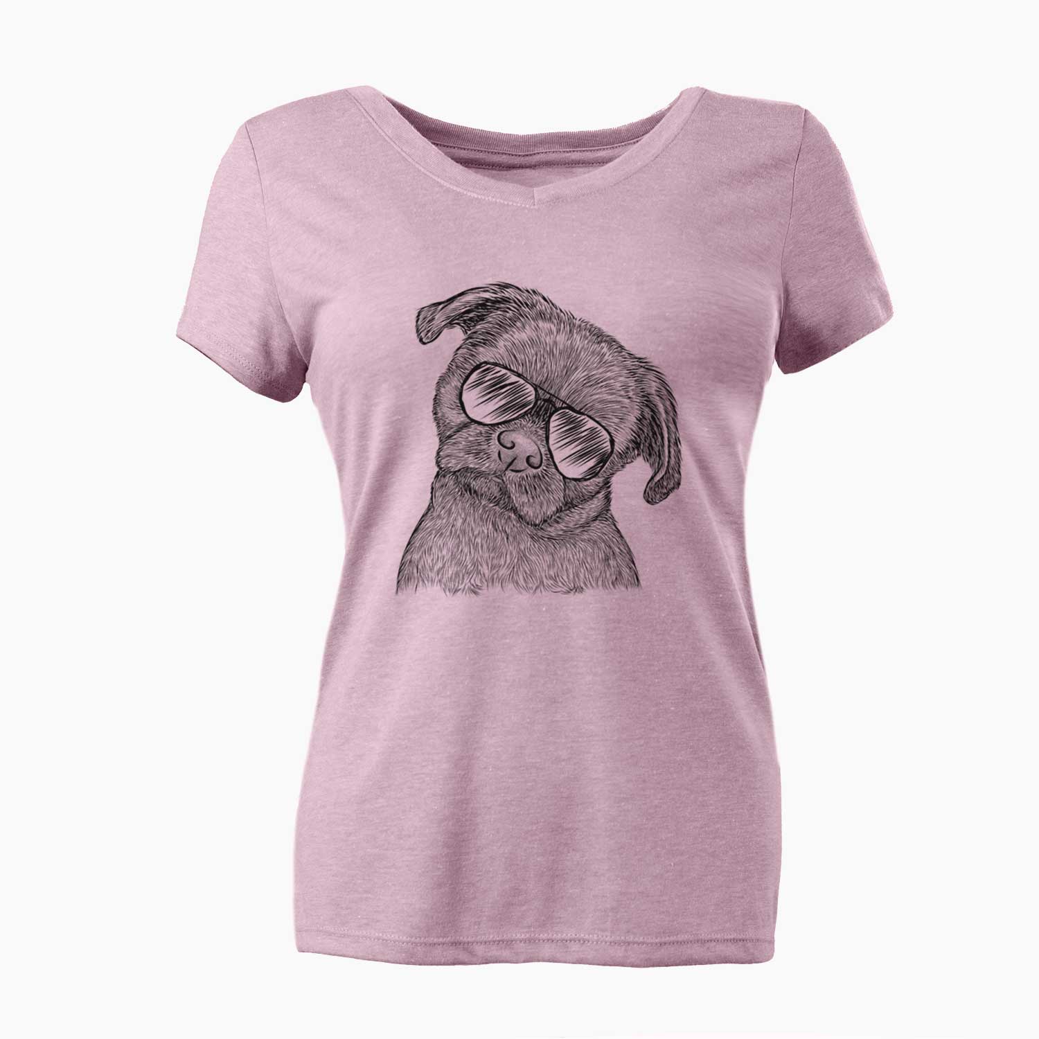 Aviator Koko the Shih Tzu - Women's V-neck Shirt