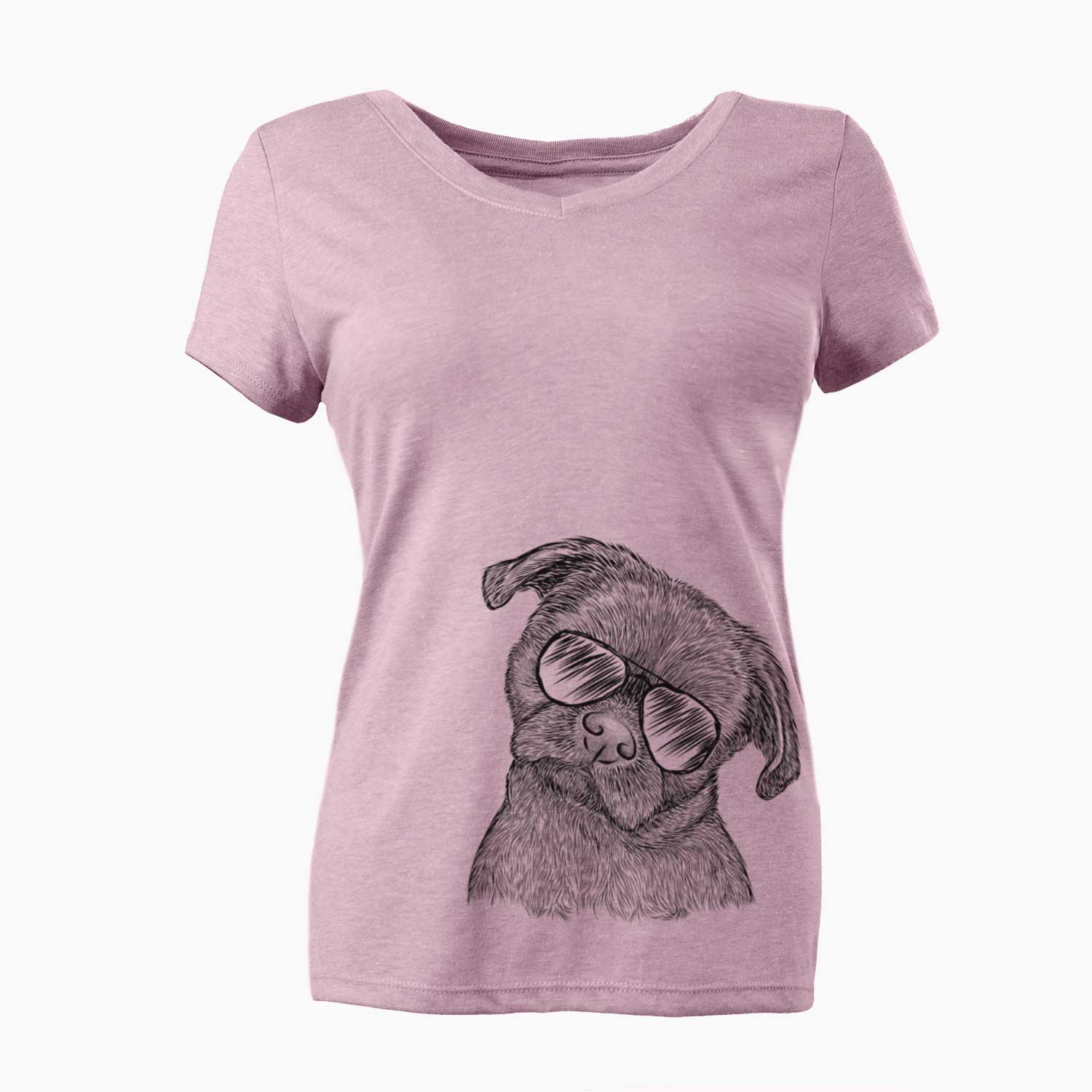 Aviator Koko the Shih Tzu - Women's V-neck Shirt