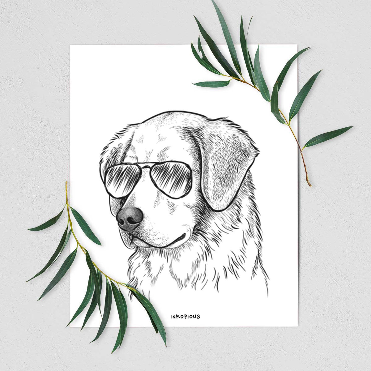 Kula the Golden Retriever Art Print