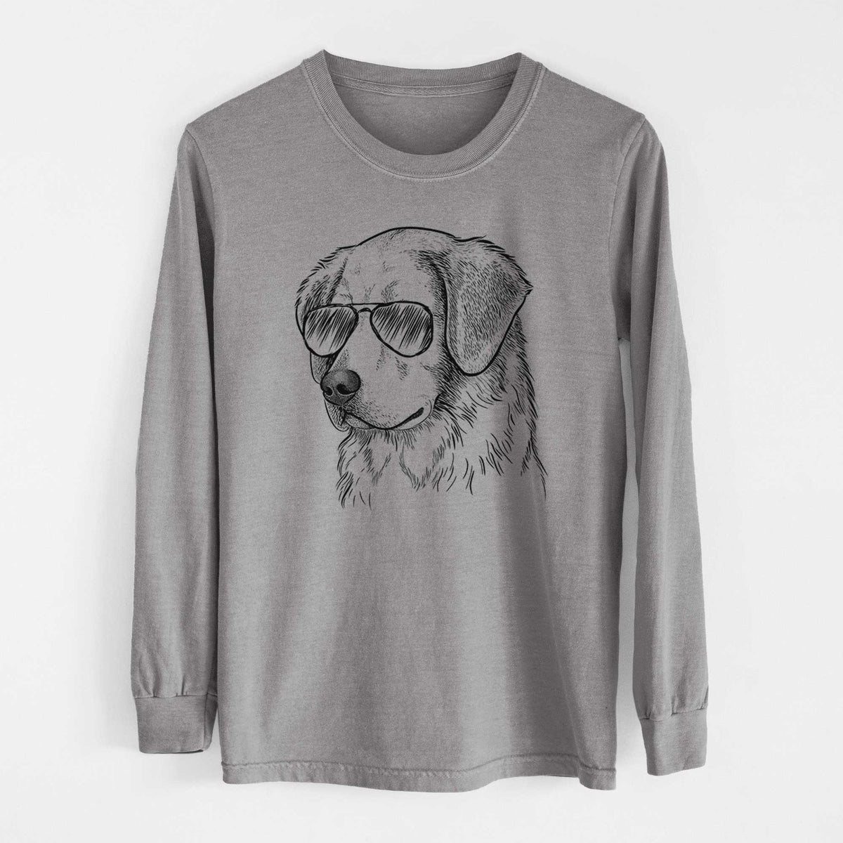 Aviators Kula the Golden Retriever - Heavyweight 100% Cotton Long Sleeve