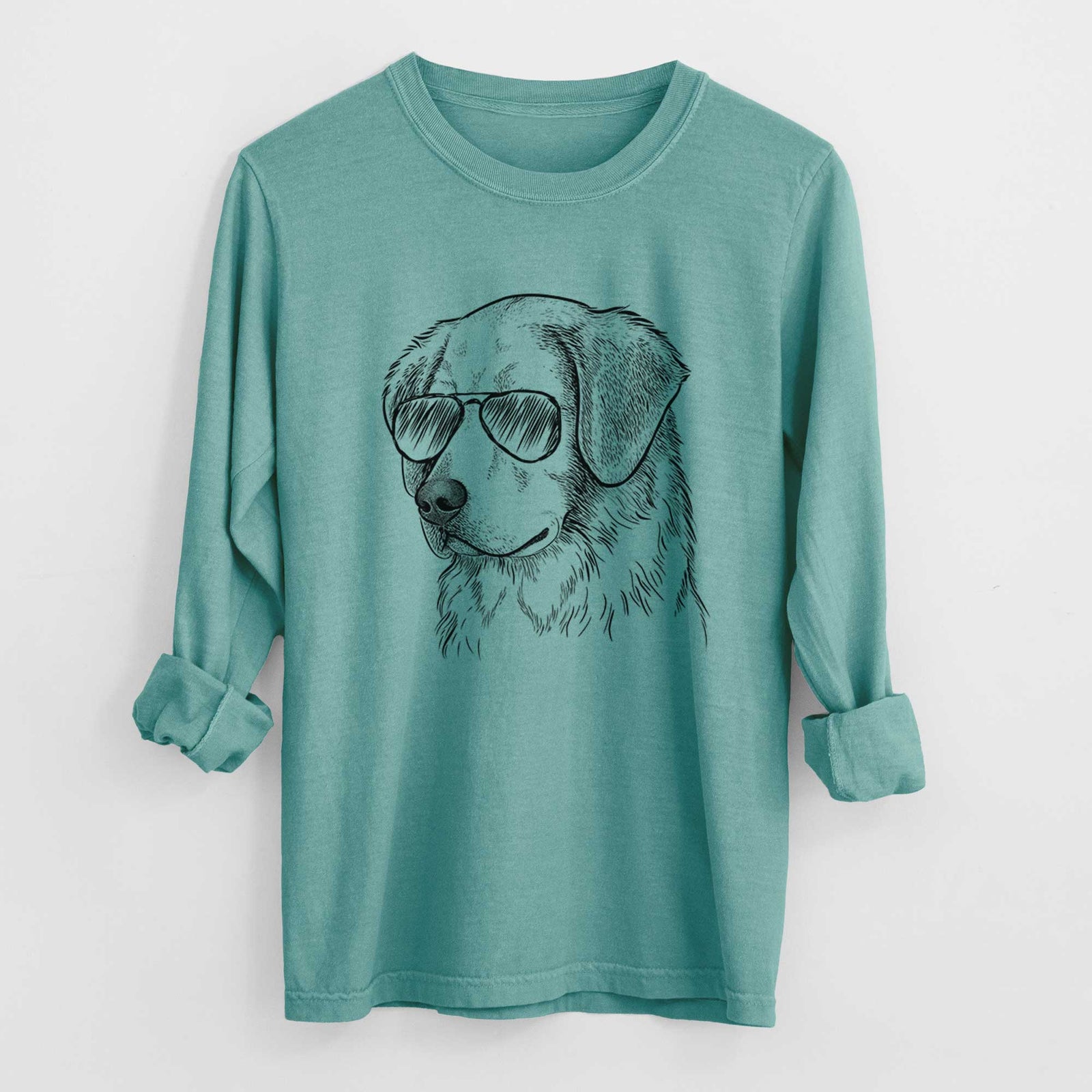 Aviators Kula the Golden Retriever - Heavyweight 100% Cotton Long Sleeve