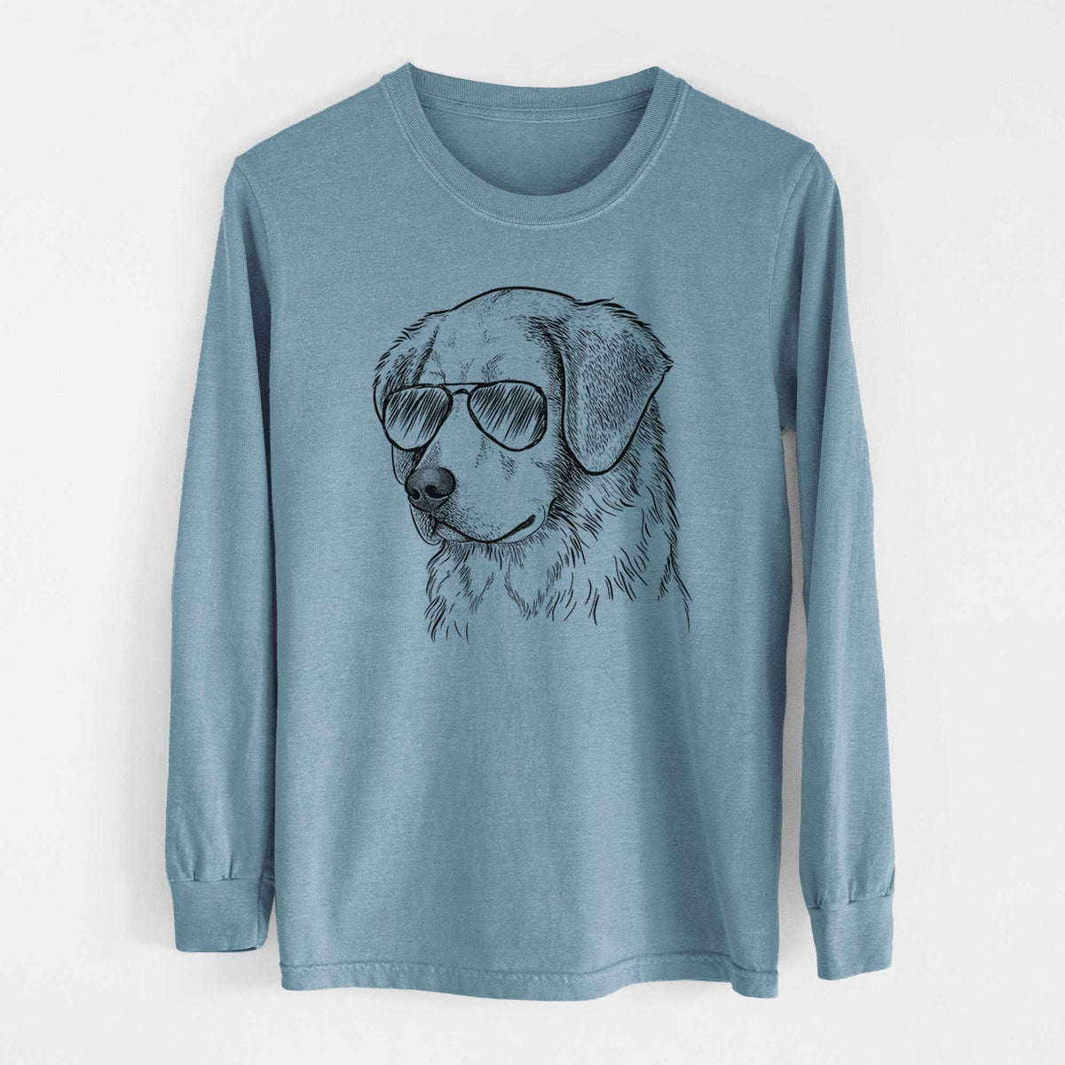 Aviators Kula the Golden Retriever - Heavyweight 100% Cotton Long Sleeve