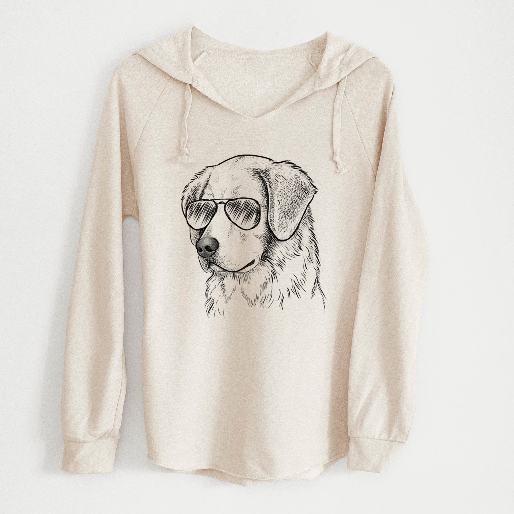 Aviator Kula the Golden Retriever - Cali Wave Hooded Sweatshirt