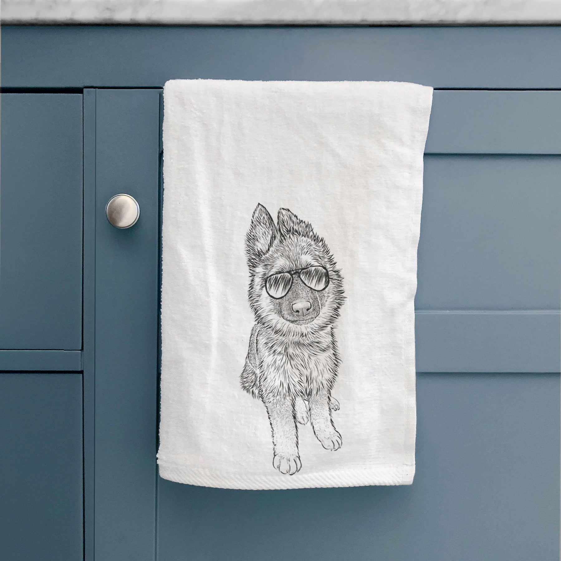 Kuyo the German Shepherd Decorative Hand Towel