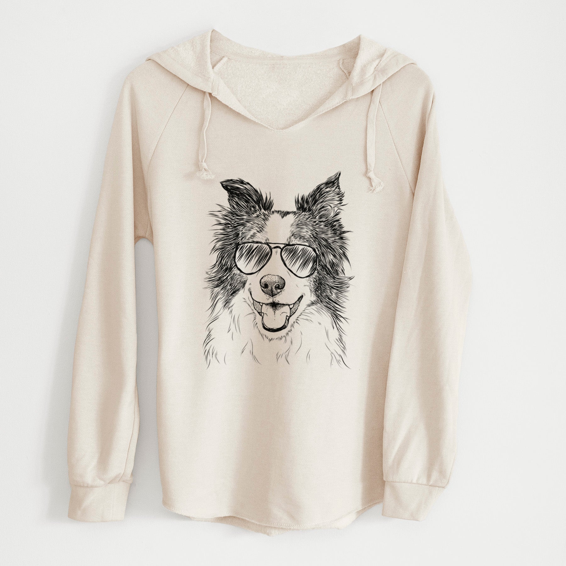 Aviator Kylee the Border Collie - Cali Wave Hooded Sweatshirt