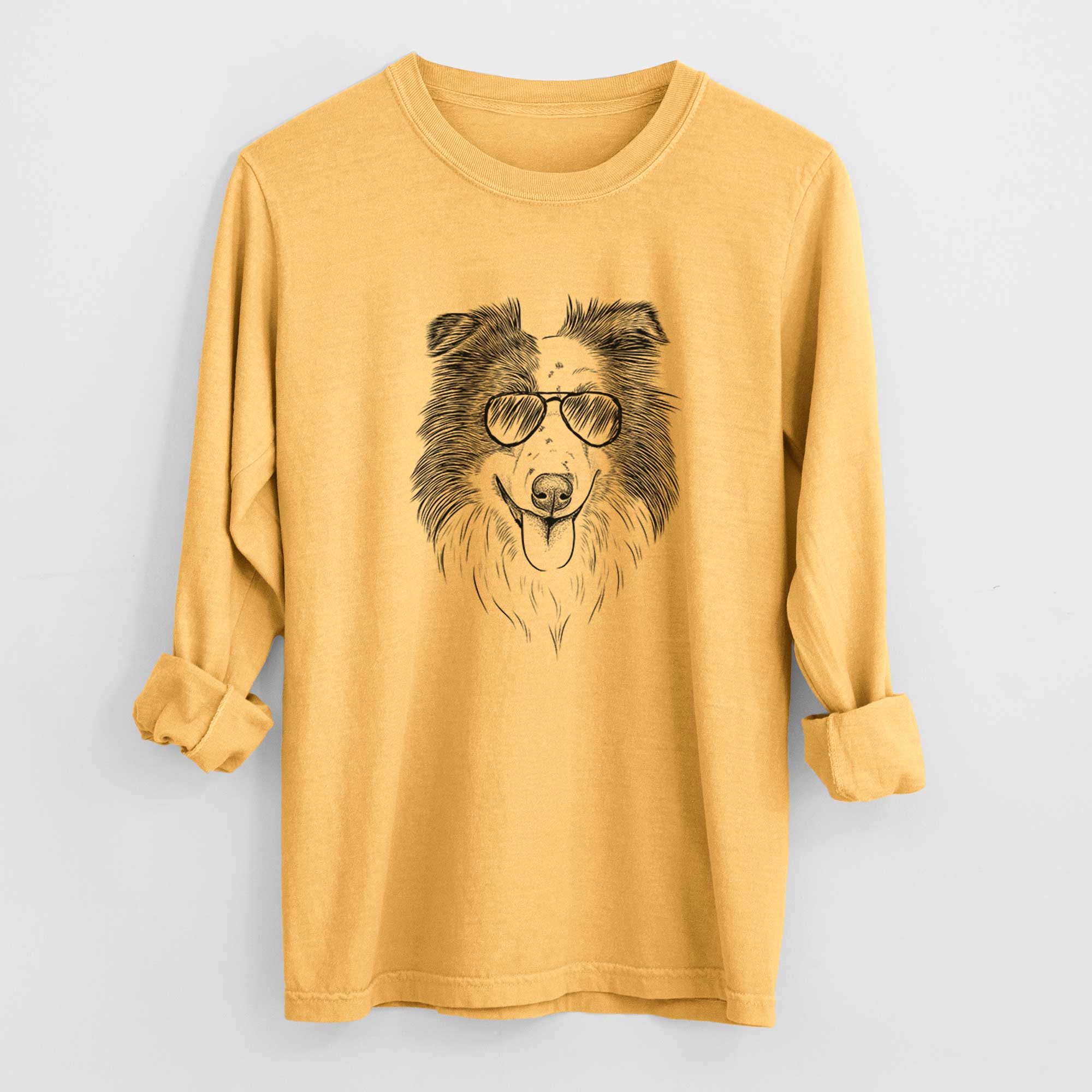 Aviators Lady Bug the Border Collie - Heavyweight 100% Cotton Long Sleeve