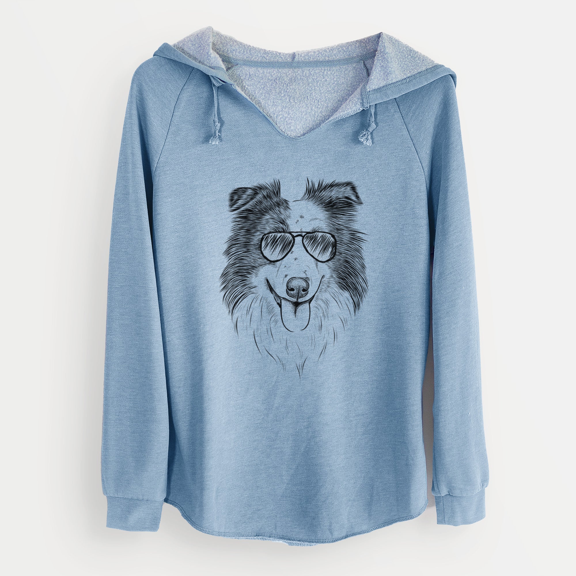 Aviator Lady Bug the Border Collie - Cali Wave Hooded Sweatshirt