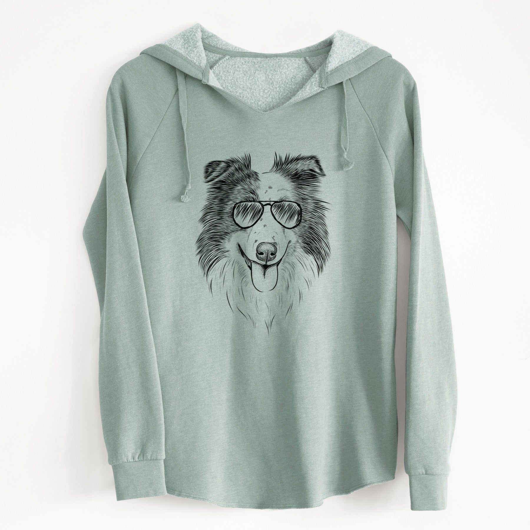 Aviator Lady Bug the Border Collie - Cali Wave Hooded Sweatshirt