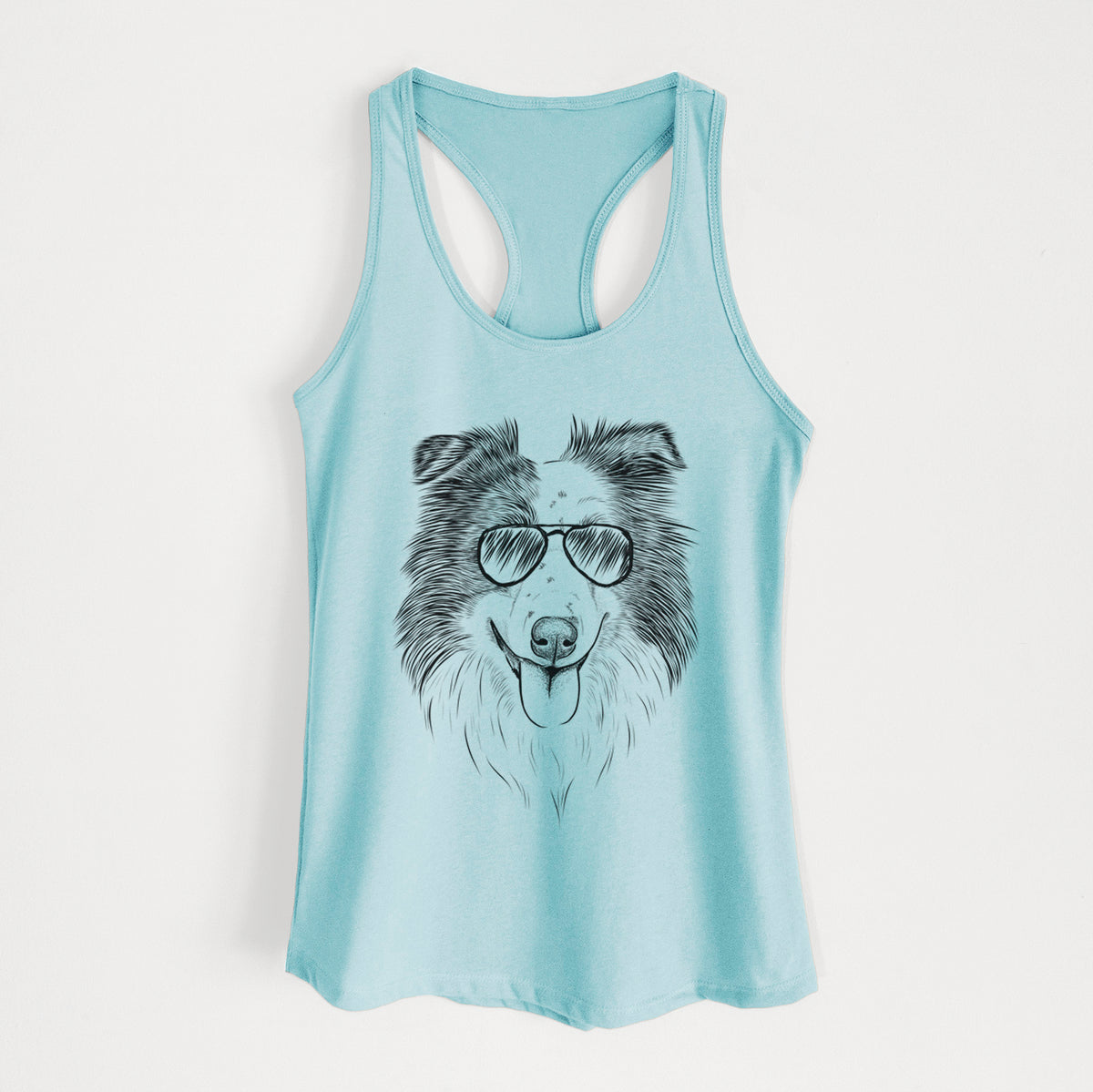 Lady Bug the Border Collie - Women's Racerback Tanktop