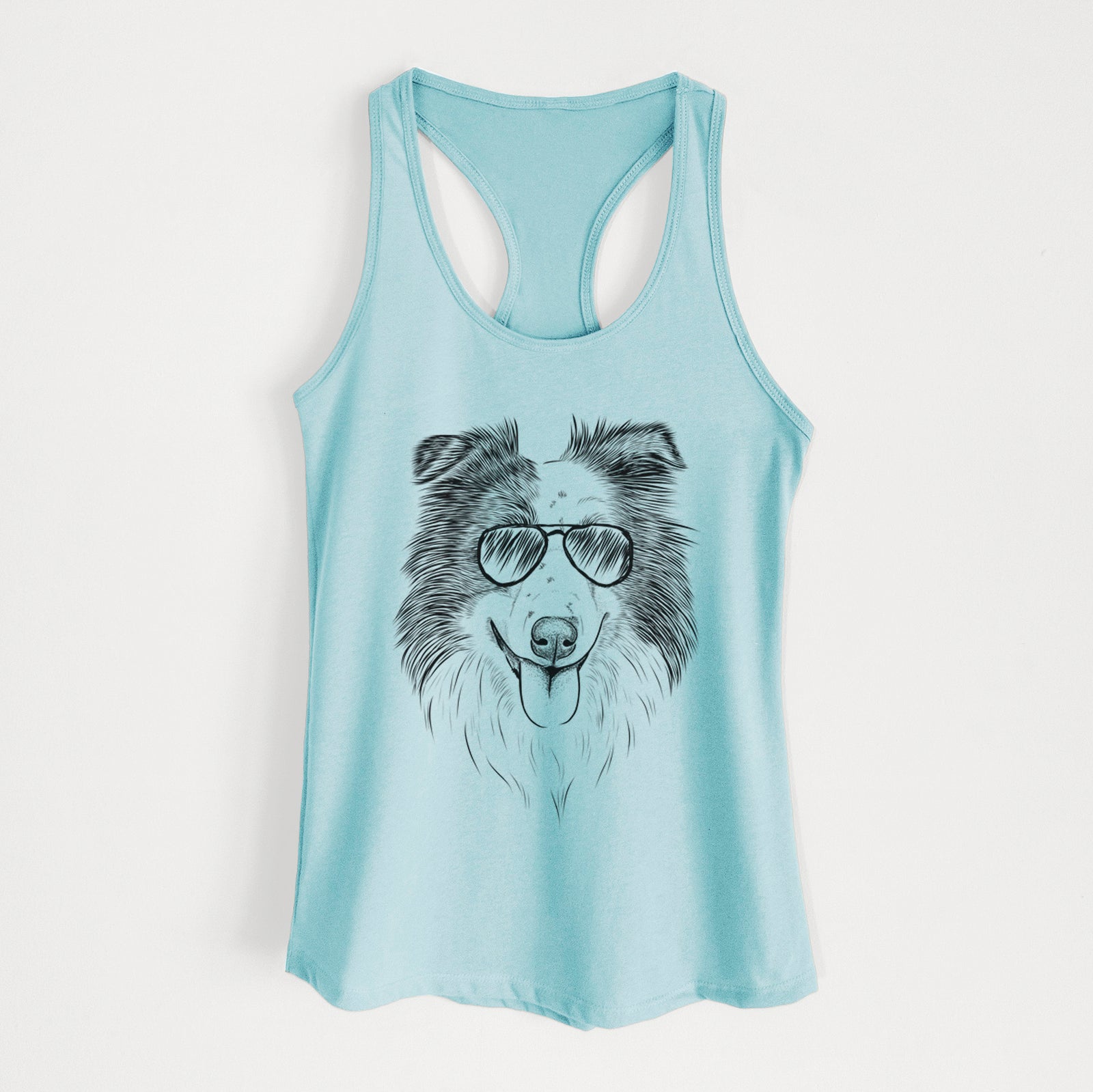 Lady Bug the Border Collie - Women's Racerback Tanktop