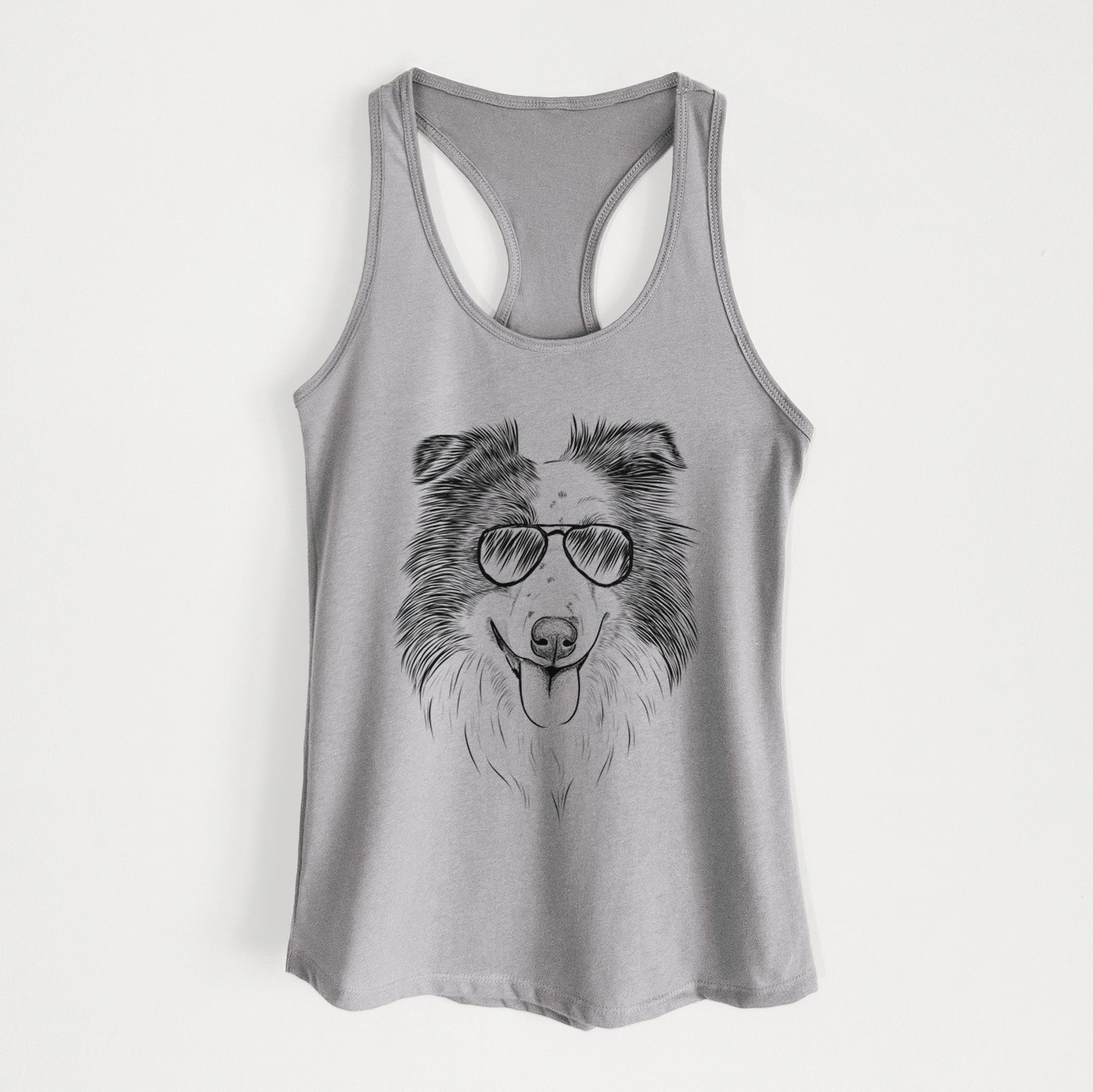Lady Bug the Border Collie - Women's Racerback Tanktop