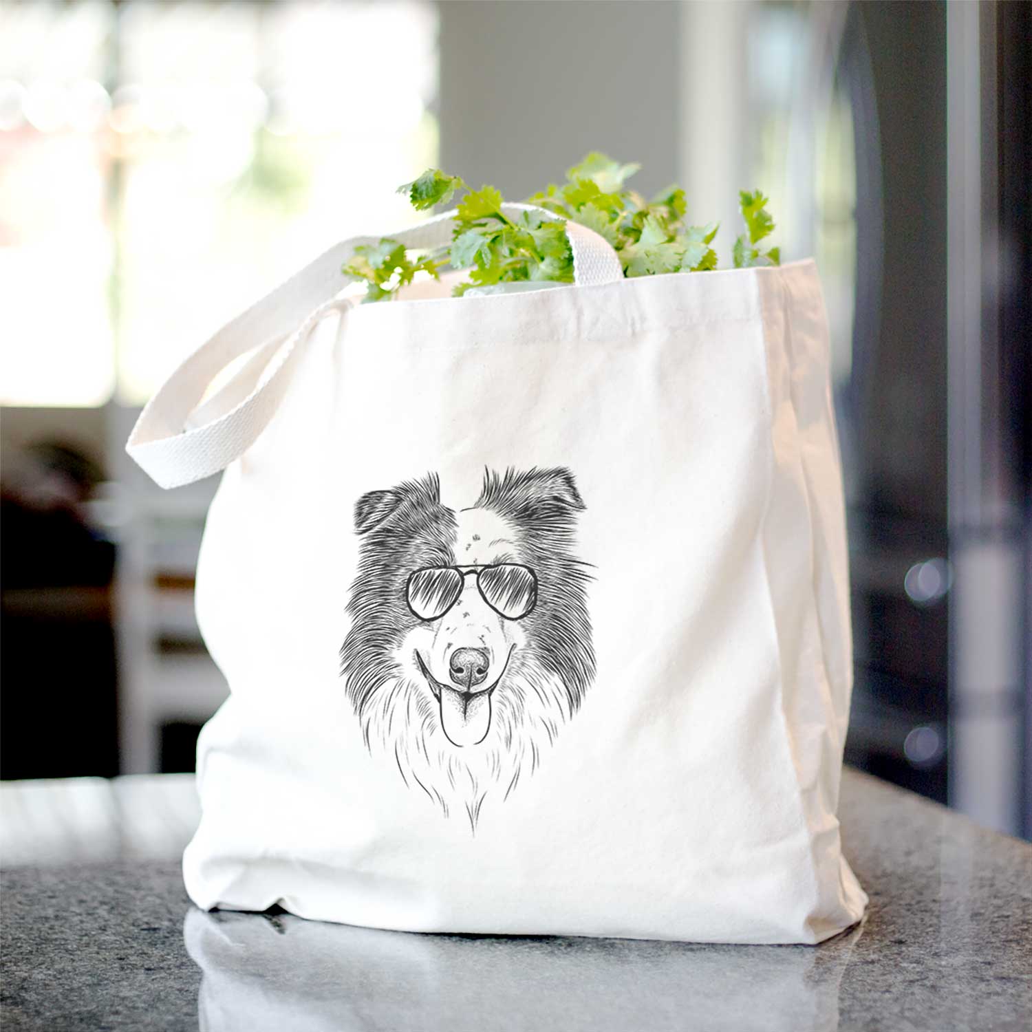 Lady Bug the Border Collie - Tote Bag