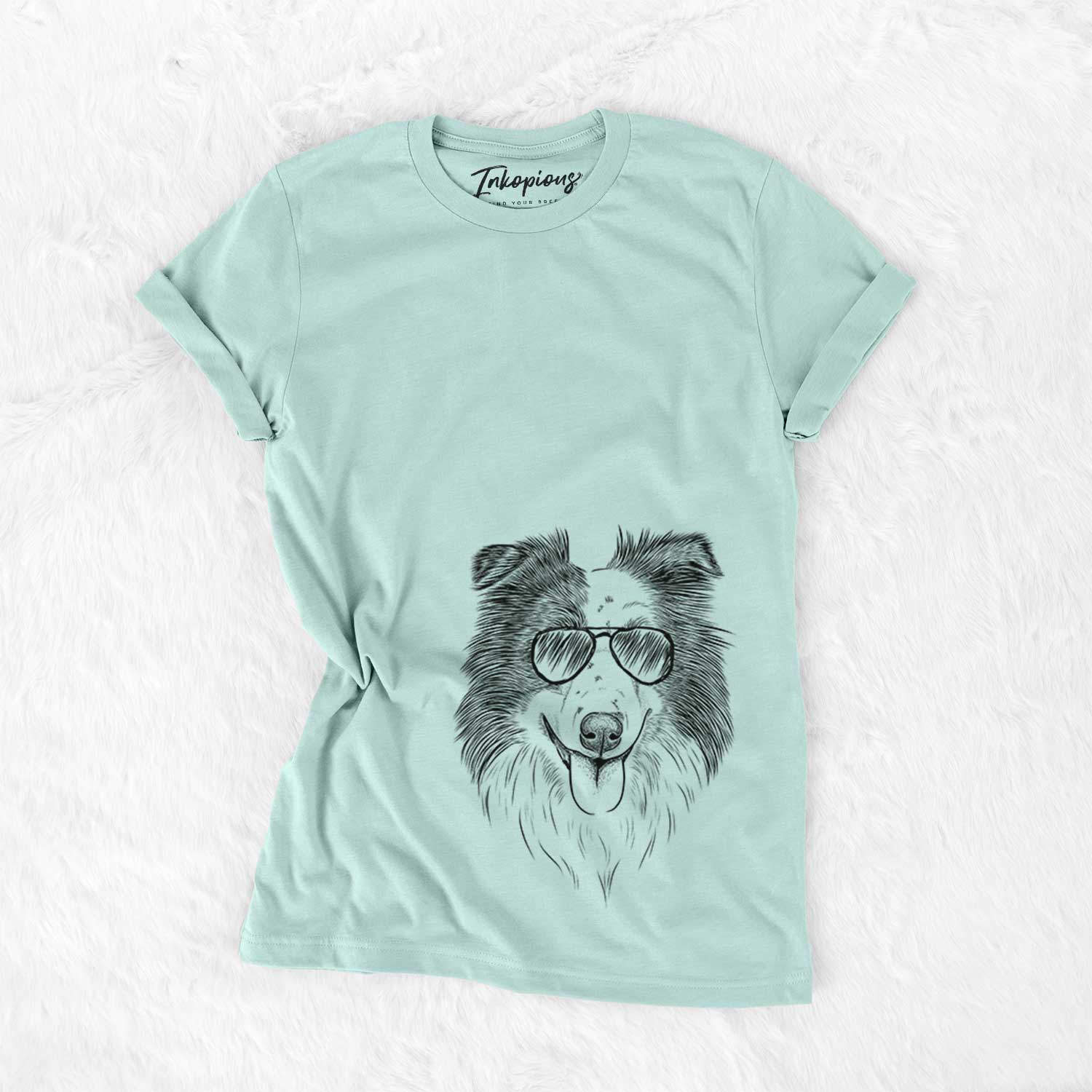 Aviator Lady Bug the Border Collie - Unisex Crewneck