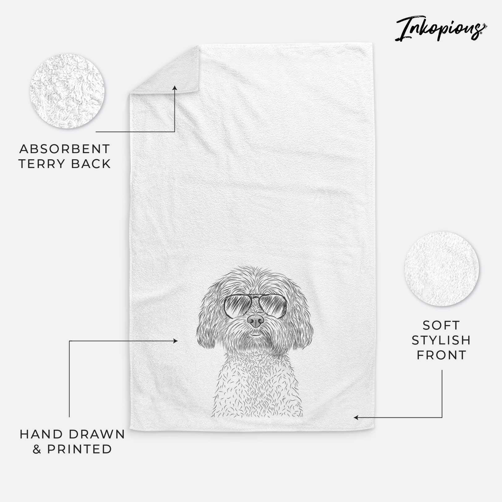 Lane the Lhasa Apso Decorative Hand Towel