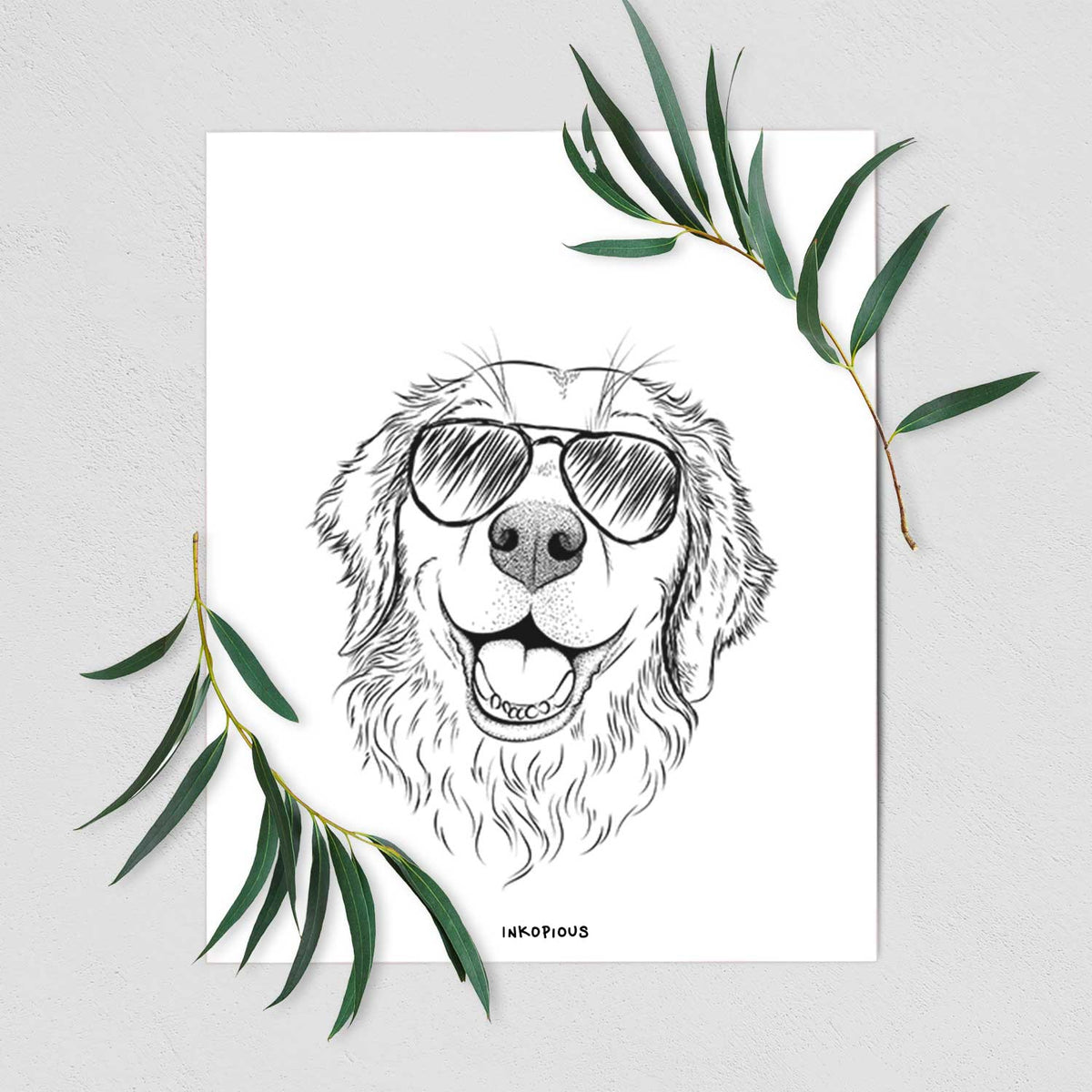 Legend the Golden Retriever Art Print