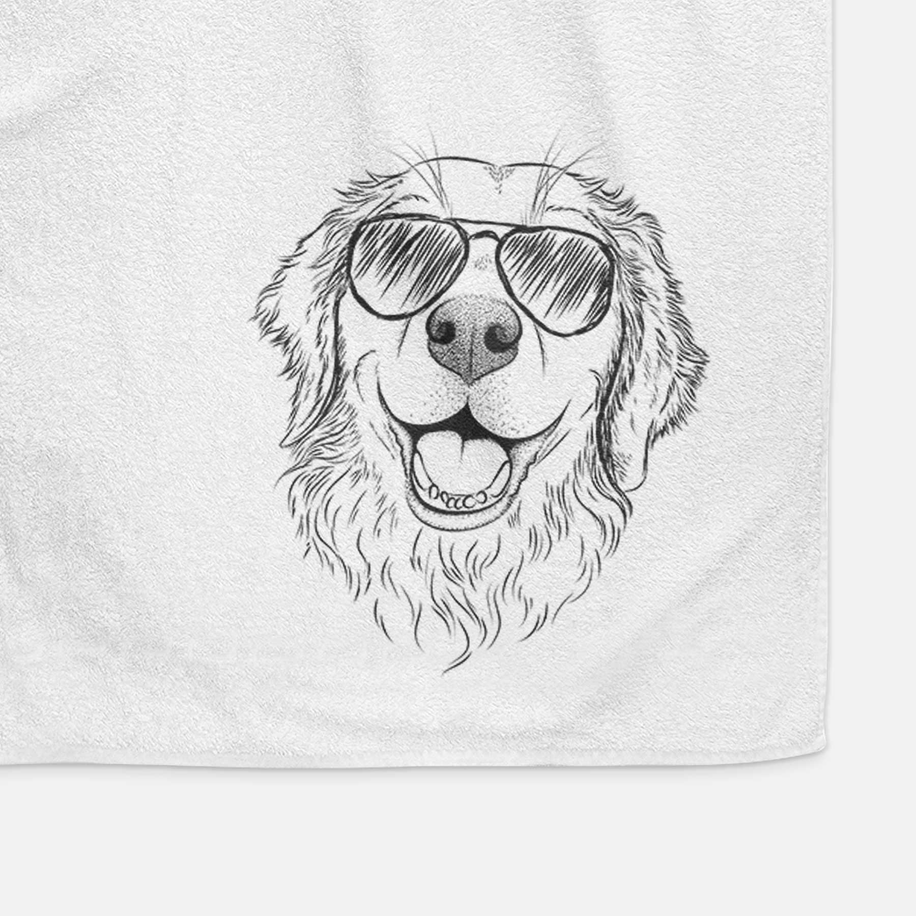 Legend the Golden Retriever Decorative Hand Towel