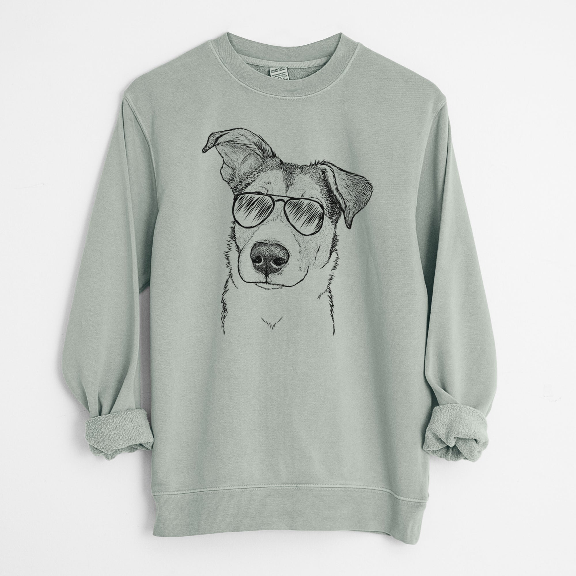 Aviator Leia the Mixed Breed - Unisex Pigment Dyed Crew Sweatshirt