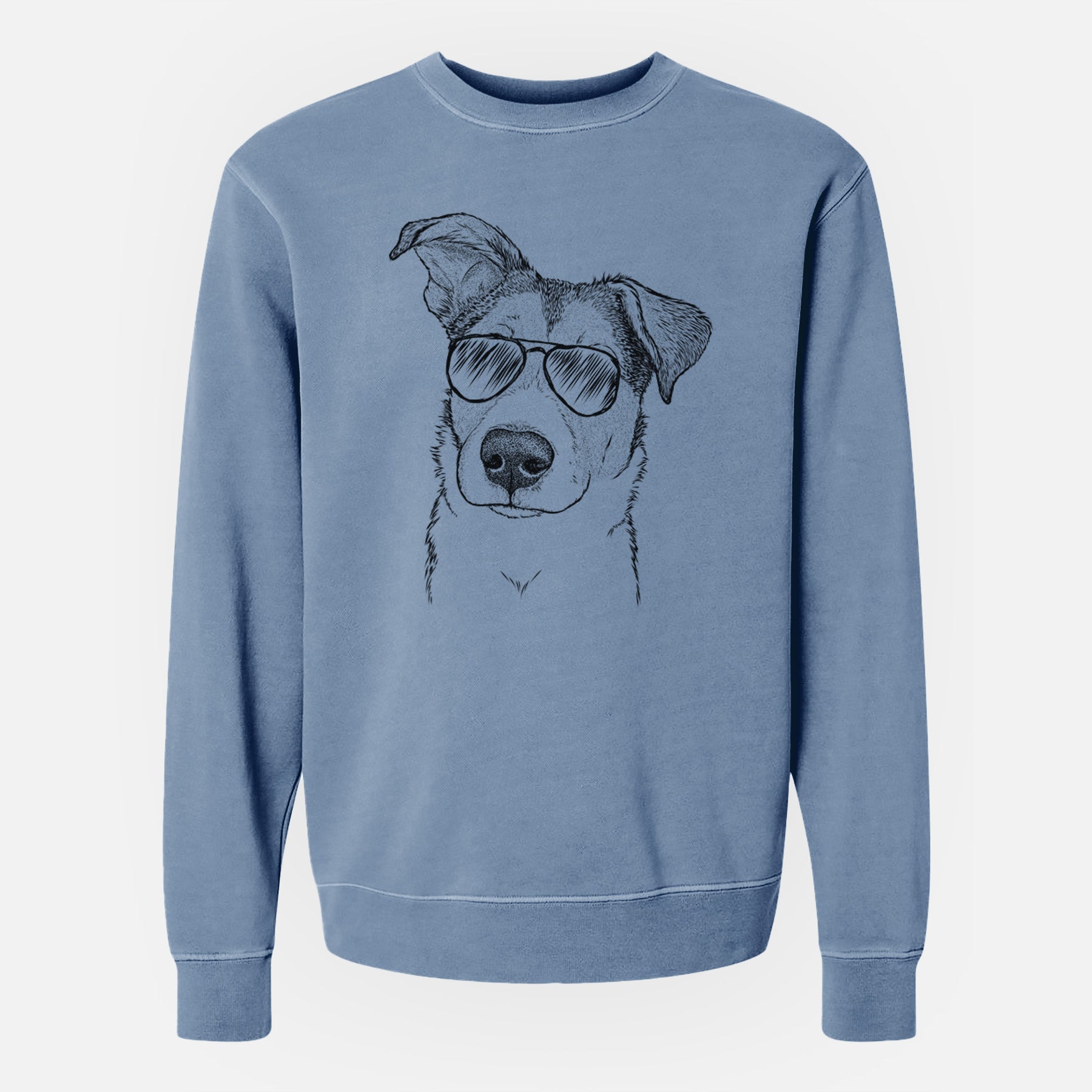 Aviator Leia the Mixed Breed - Unisex Pigment Dyed Crew Sweatshirt