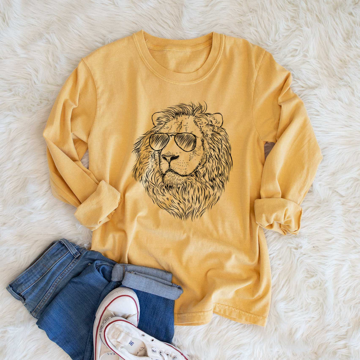 Aviators Lenny the Lion - Heavyweight 100% Cotton Long Sleeve
