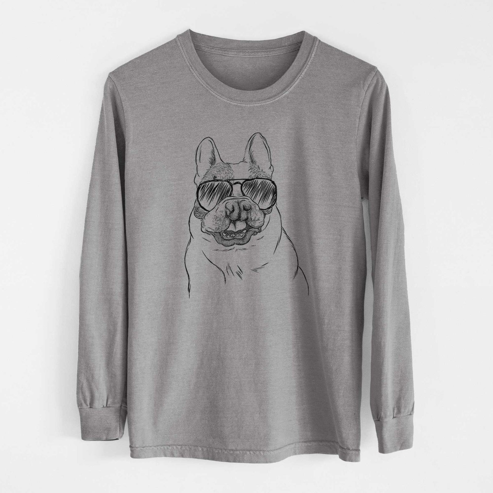 Aviators Lentil the French Bulldog - Heavyweight 100% Cotton Long Sleeve