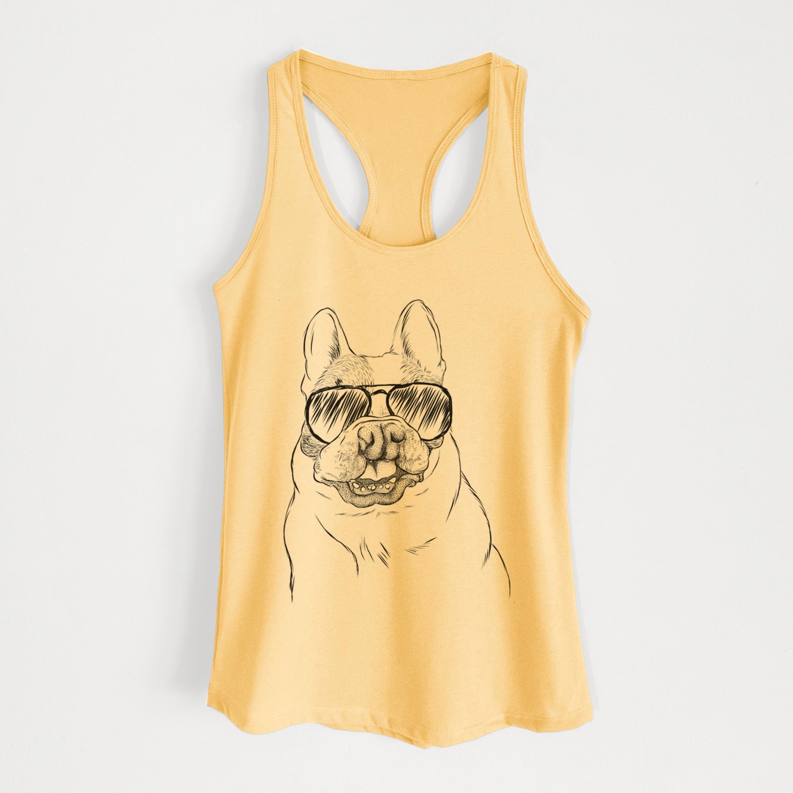 Lentil the French Bulldog - Women's Racerback Tanktop