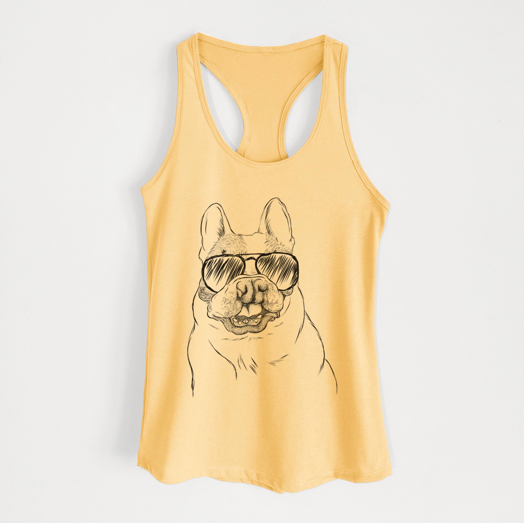 Lentil the French Bulldog - Women's Racerback Tanktop