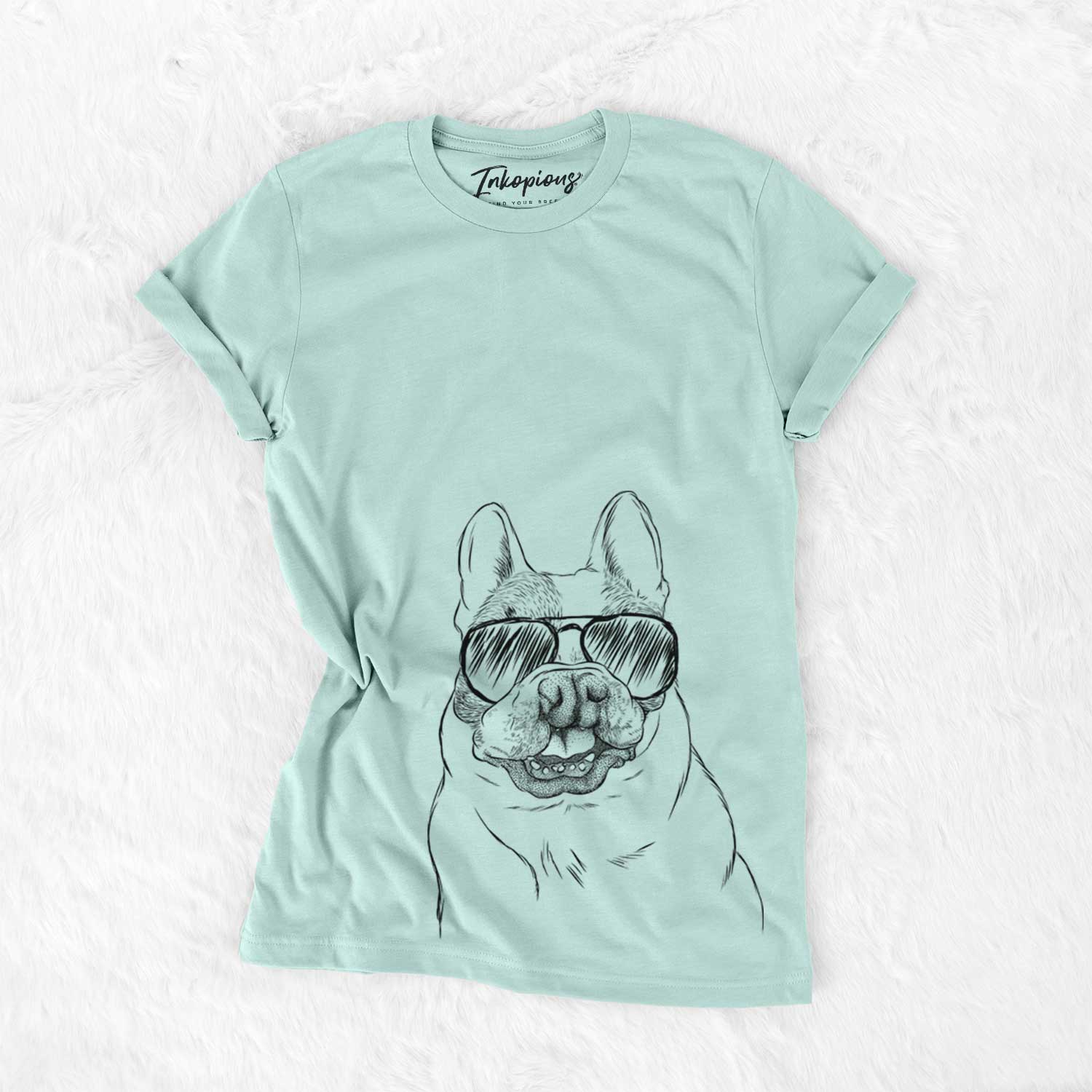 Aviator Lentil the French Bulldog - Unisex Crewneck