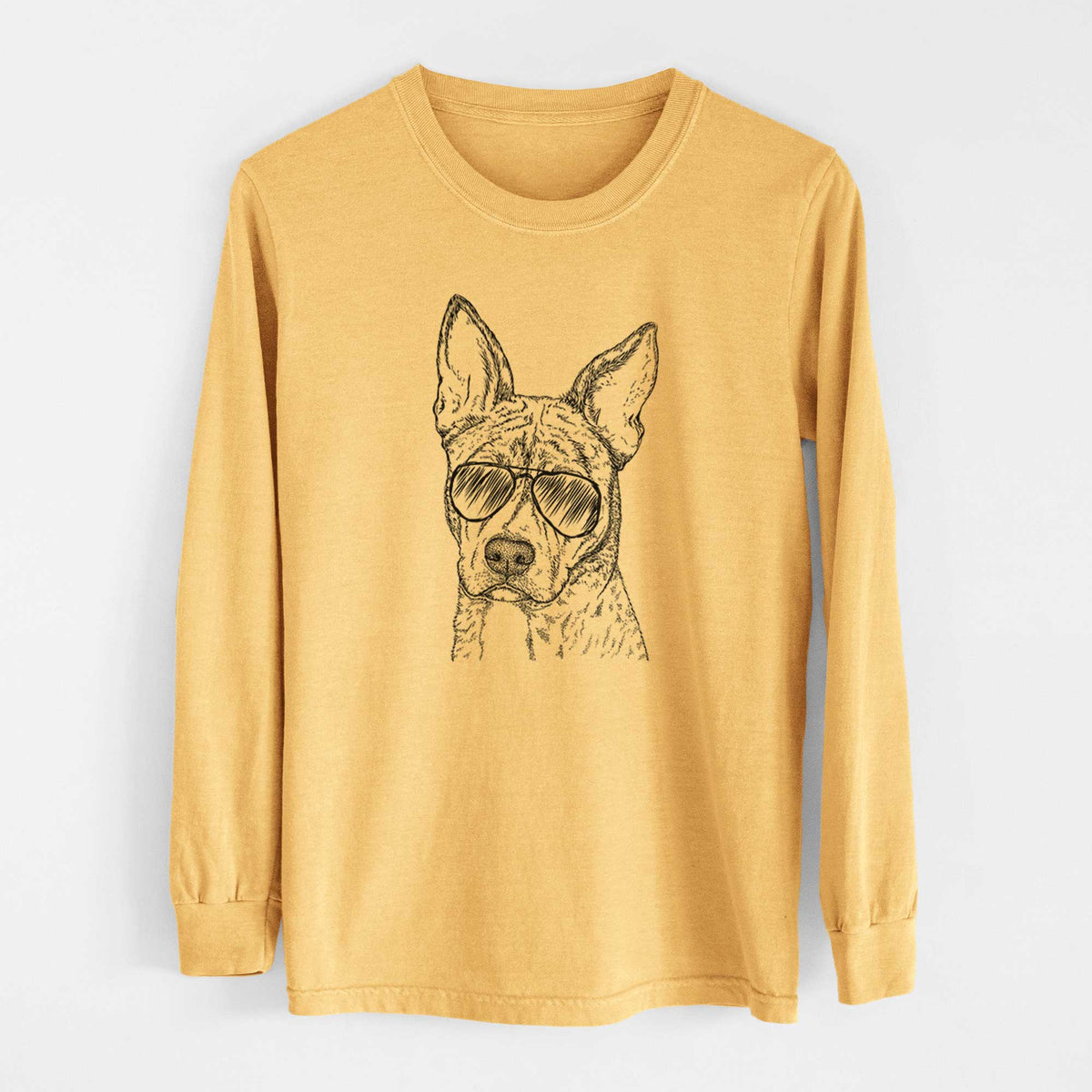 Aviators Leo the Ibizan Hound Bull Mastiff Mix - Heavyweight 100% Cotton Long Sleeve