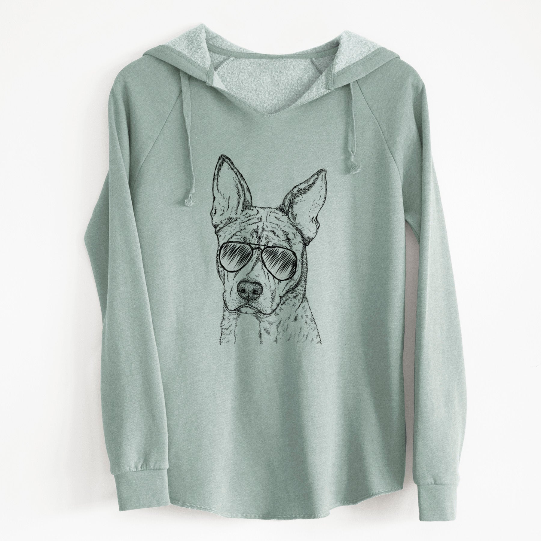 Aviator Leo the Ibizan Hound Bull Mastiff Mix - Cali Wave Hooded Sweatshirt