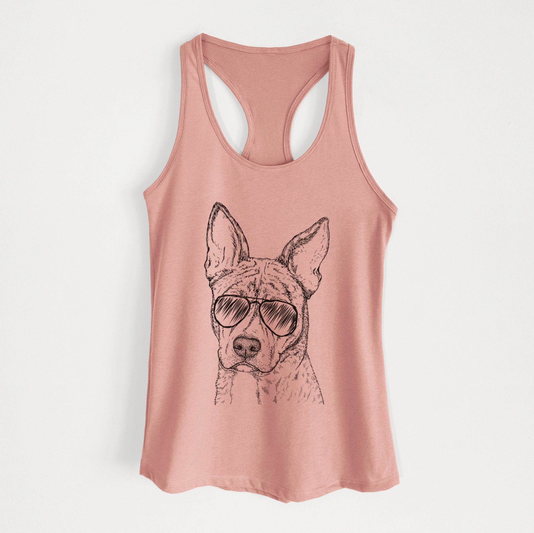 Leo the Ibizan Hound Bull Mastiff Mix - Women's Racerback Tanktop