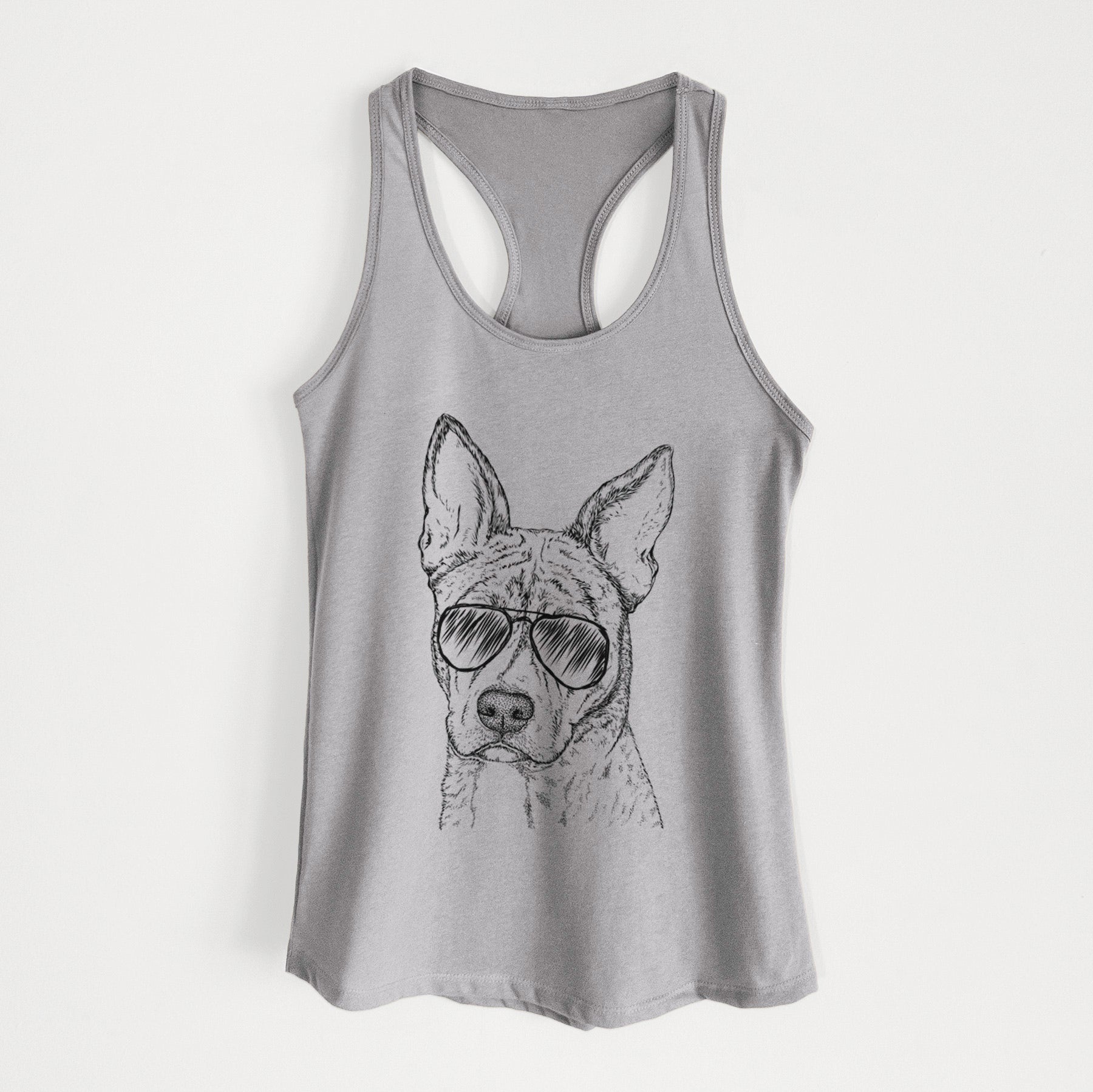 Leo the Ibizan Hound Bull Mastiff Mix - Women's Racerback Tanktop