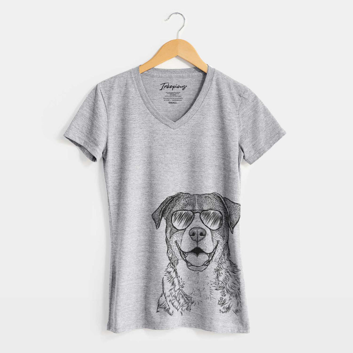 Aviator Leon the Greater Swiss Mountain Dog - Women&#39;s V-neck Shirt