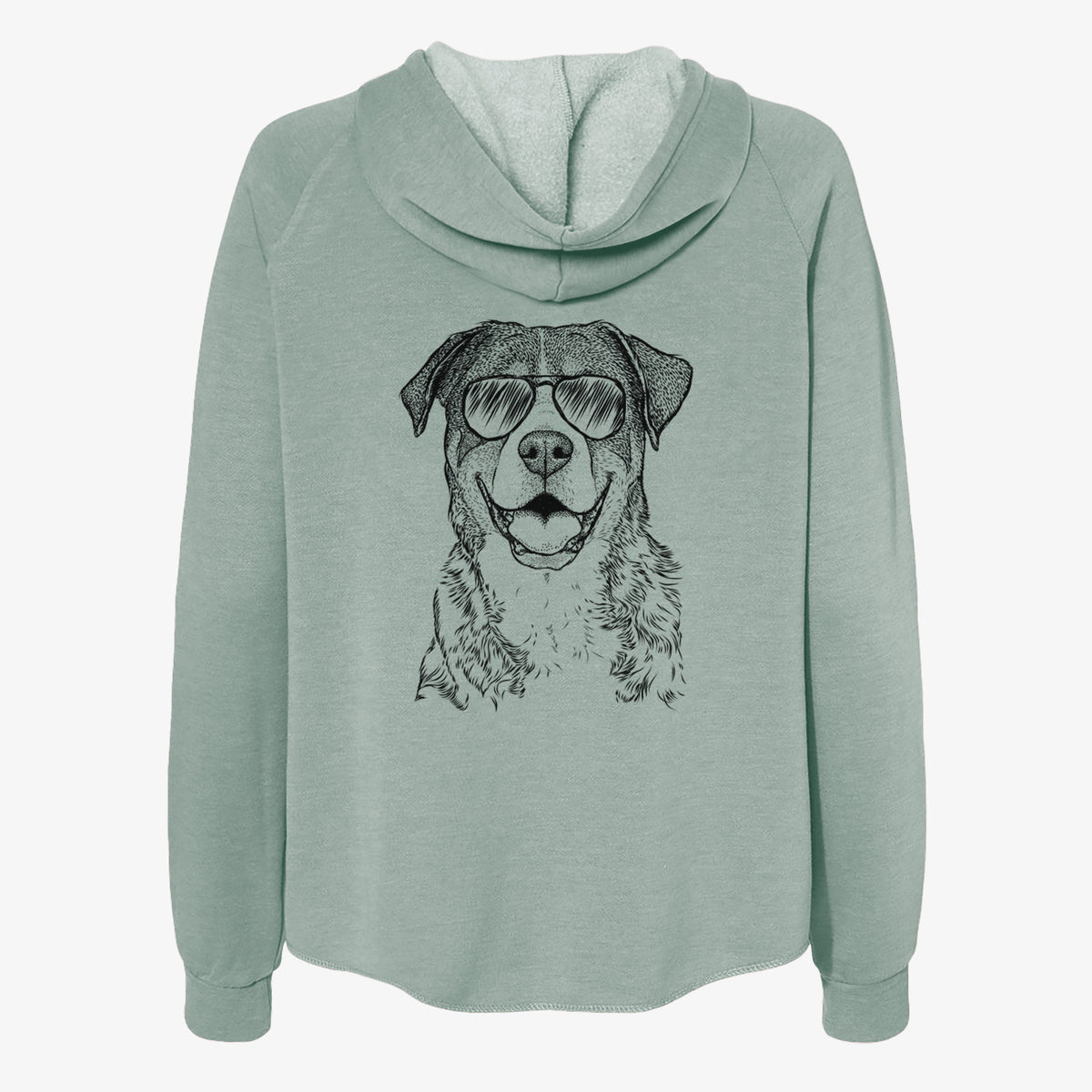 Leon the Greater Swiss Mountain Dog - Women's Cali Wave Zip-Up Sweatshirt