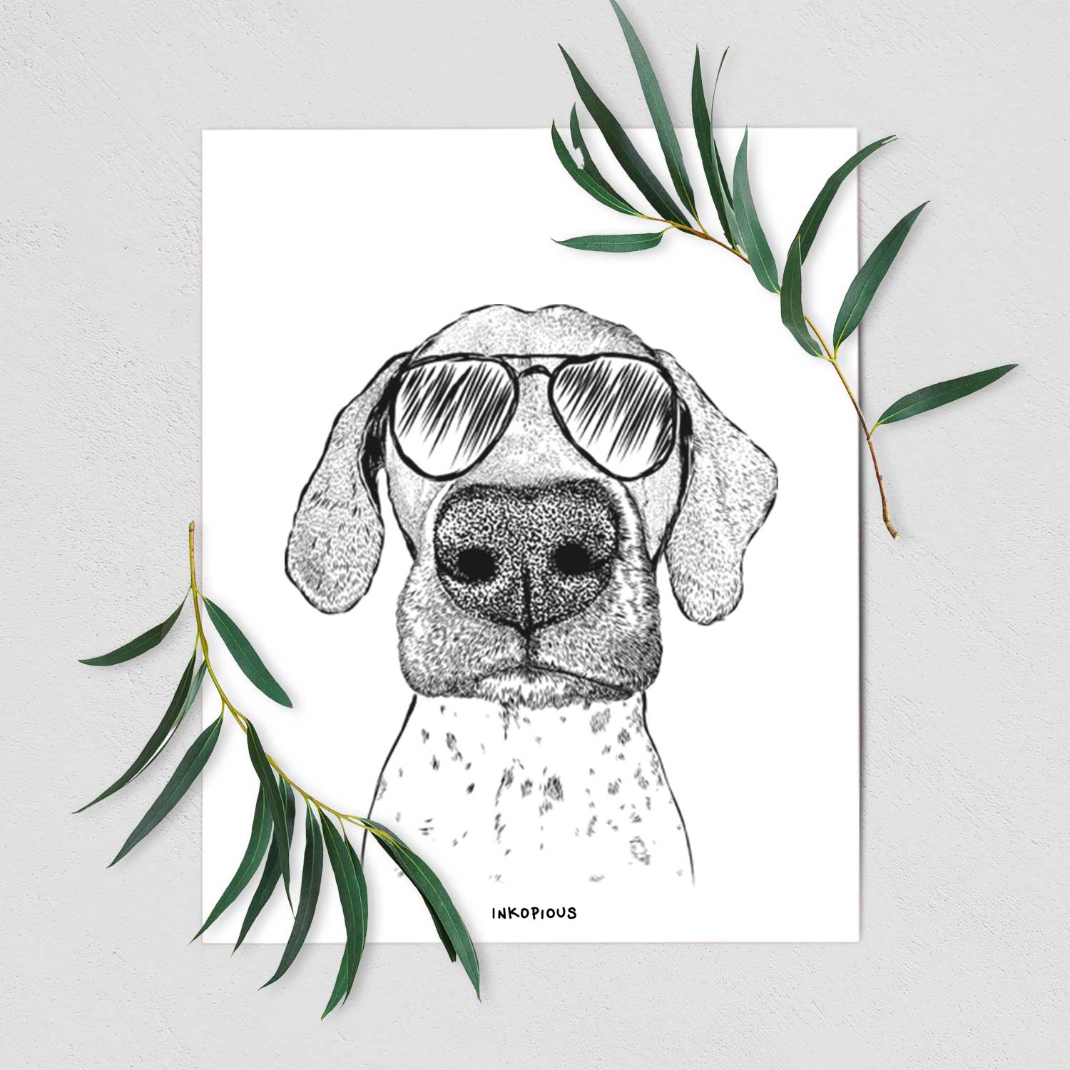 Leroy the German Shorthaired Pointer Art Print