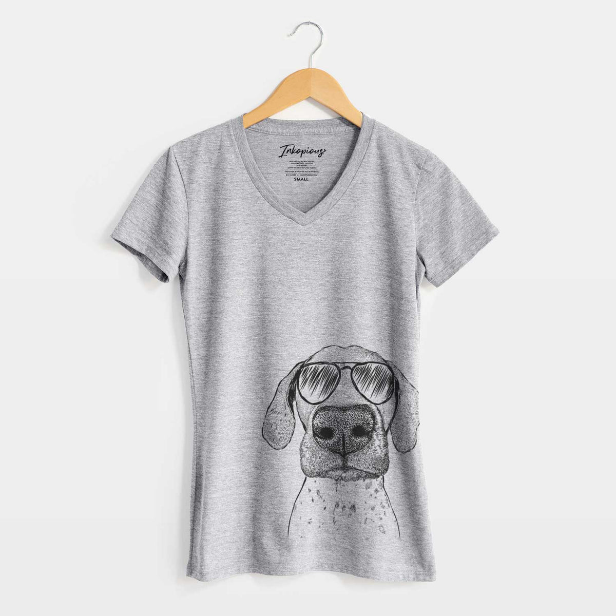 Aviator Leroy the German Shorthaired Pointer - Women&#39;s V-neck Shirt