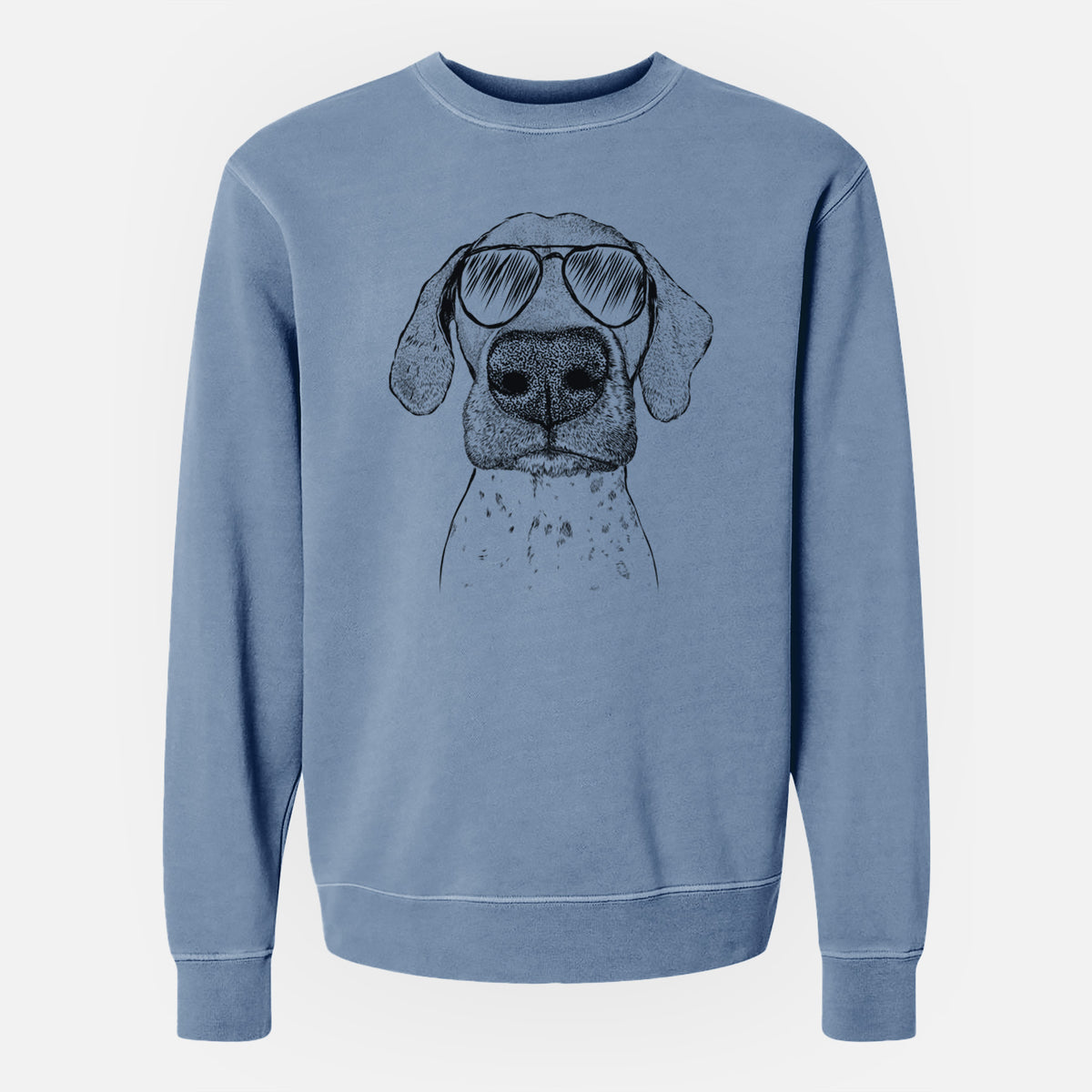 Aviator Leroy the German Shorthaired Pointer - Unisex Pigment Dyed Crew Sweatshirt