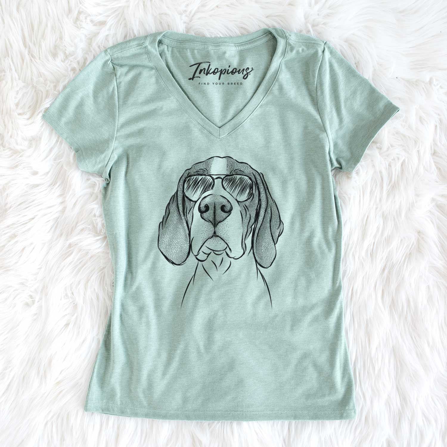 Aviator Liam the English Pointer - Women's V-neck Shirt