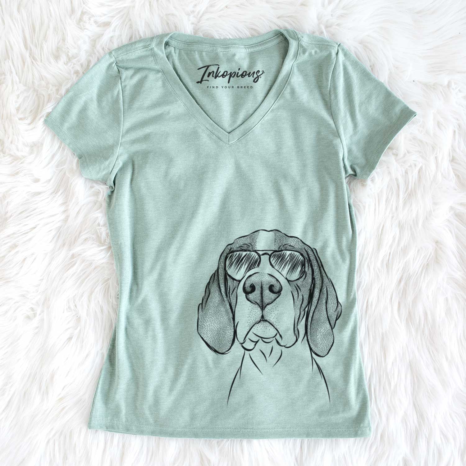 Aviator Liam the English Pointer - Women's V-neck Shirt