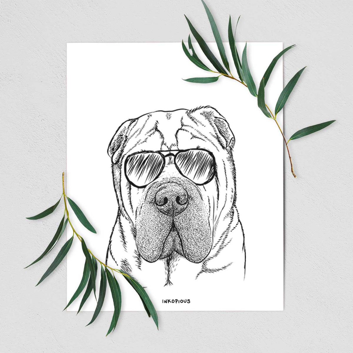 Lilly the Shar Pei Art Print